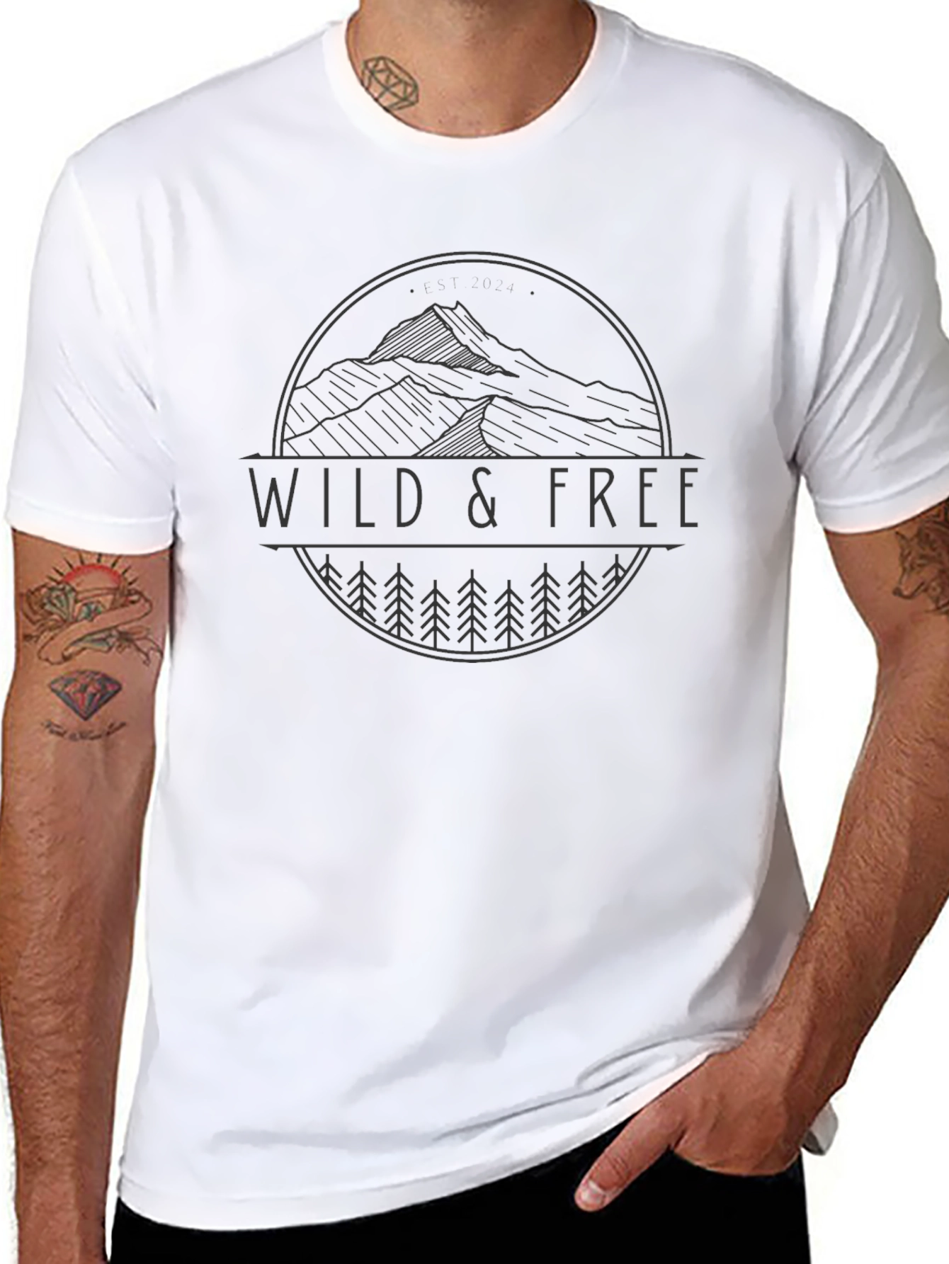 Wild & Free Graphic T-Shirt - Nature Inspired