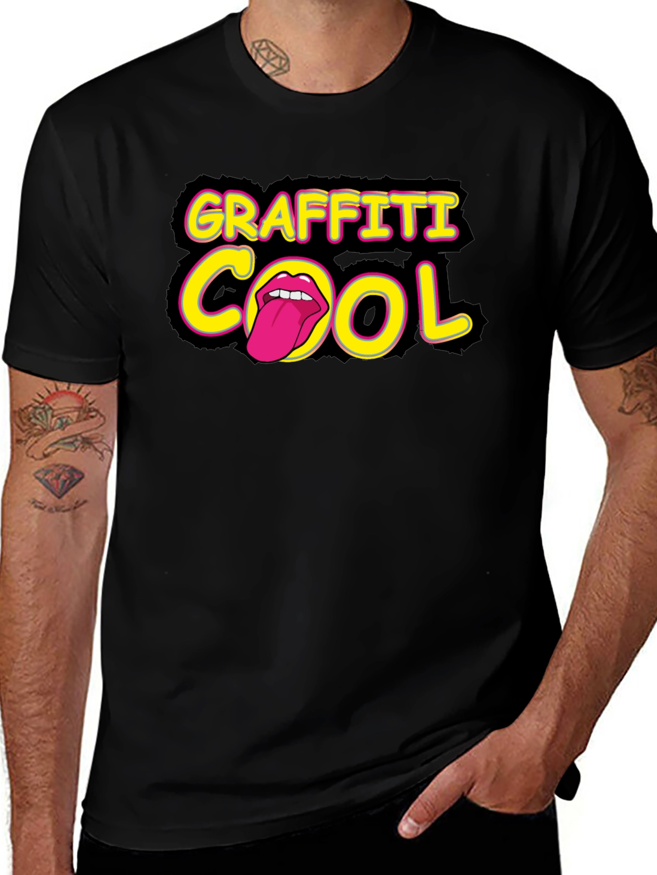 Graffiti Cool Black T-Shirt