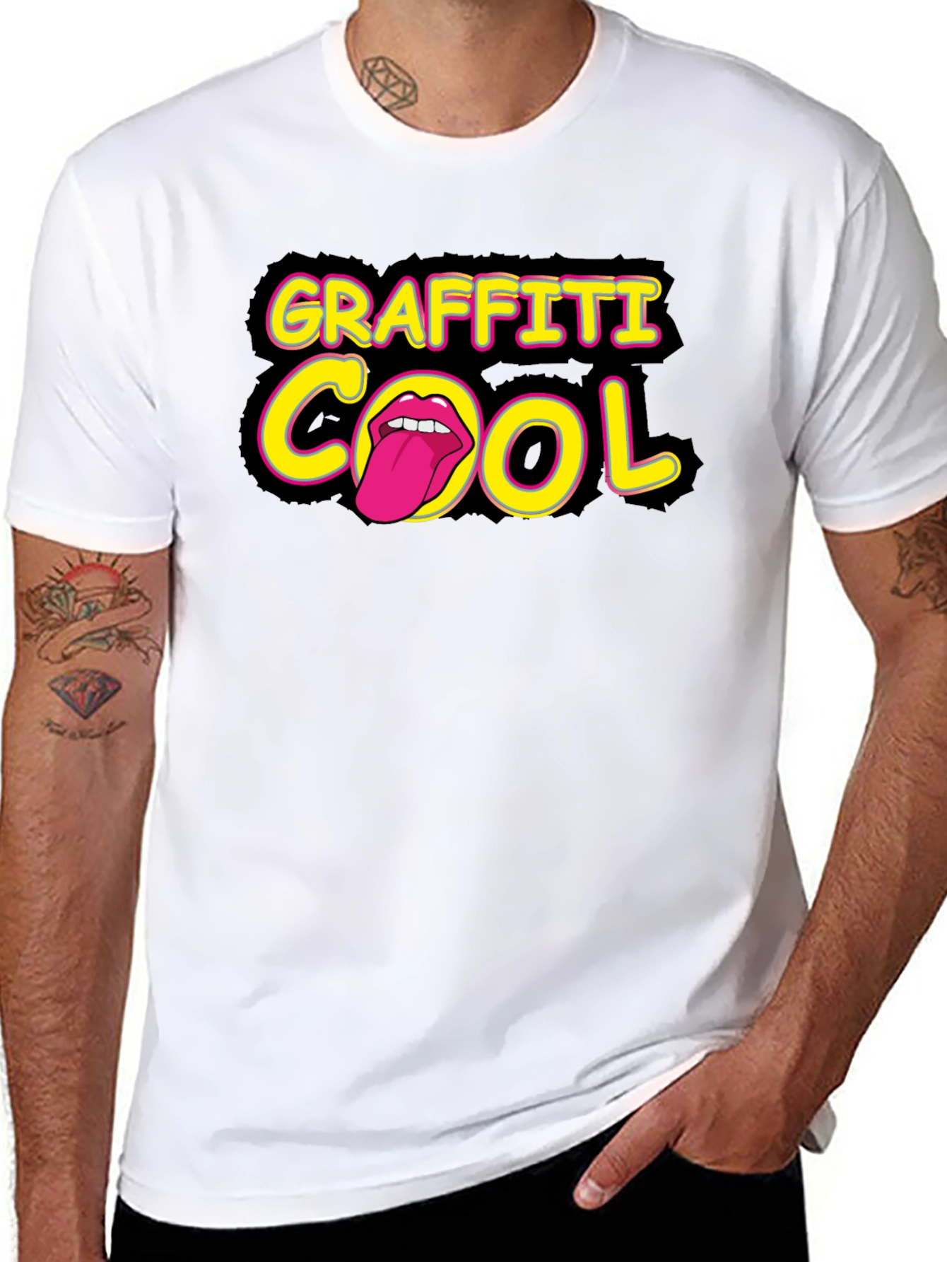 Graffiti Cool Black T-Shirt