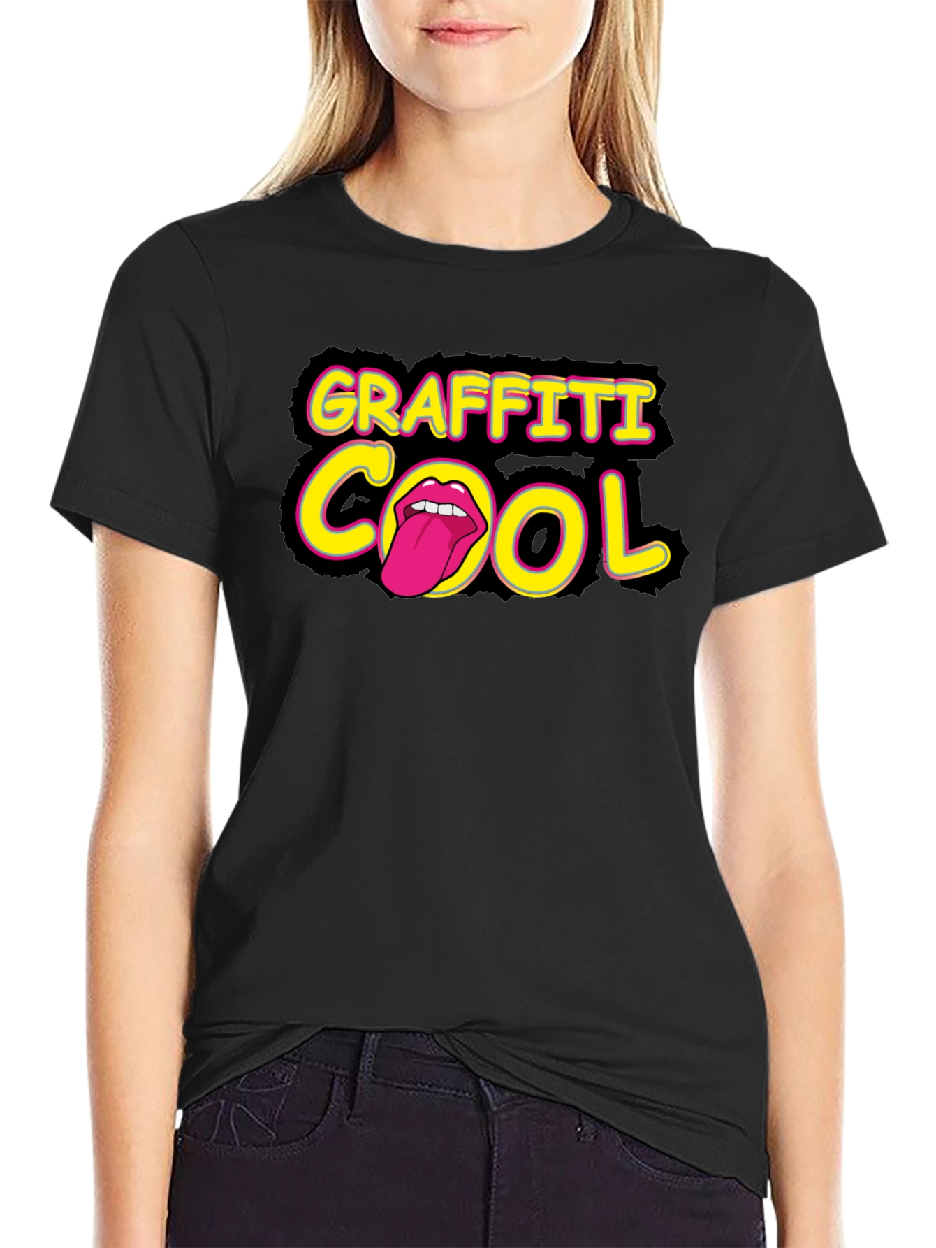 Graffiti Cool Black T-Shirt