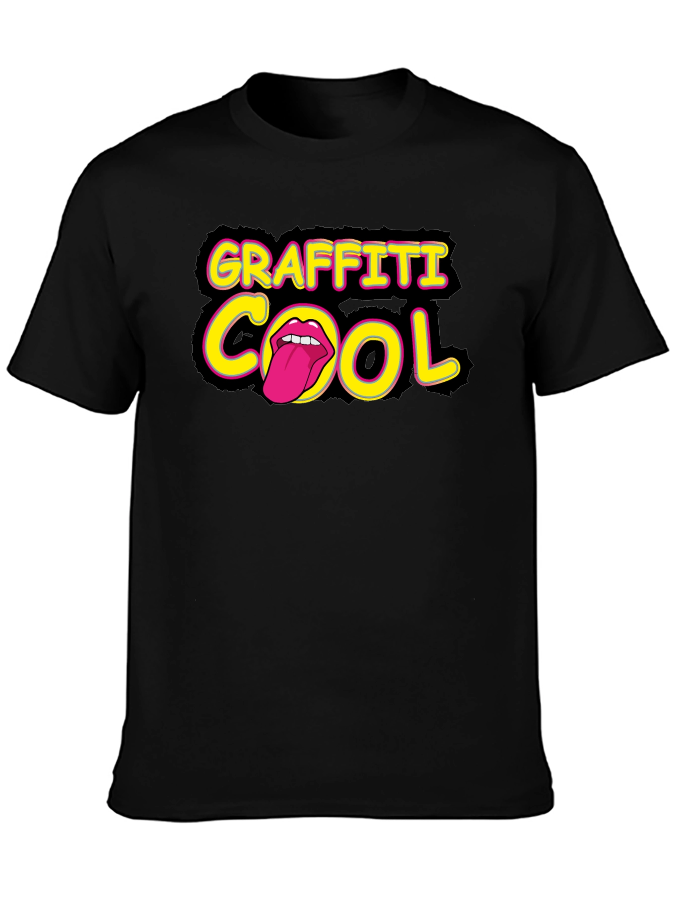 Graffiti Cool Black T-Shirt