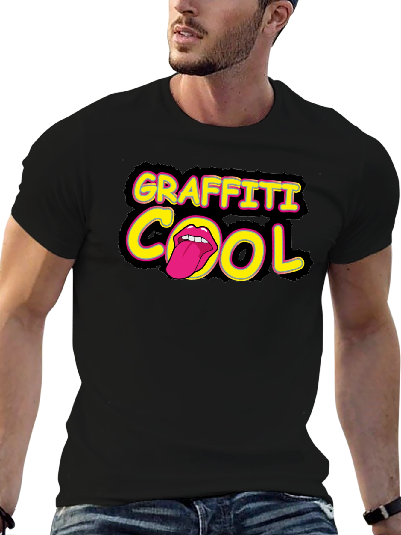 Graffiti Cool Black T-Shirt