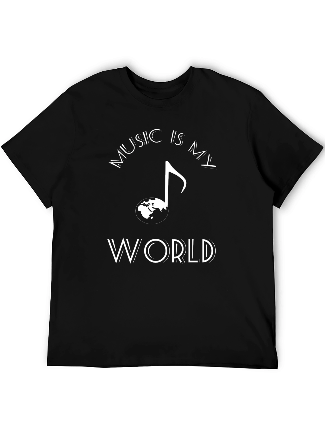 Music Is My World Graphic Tee - Black