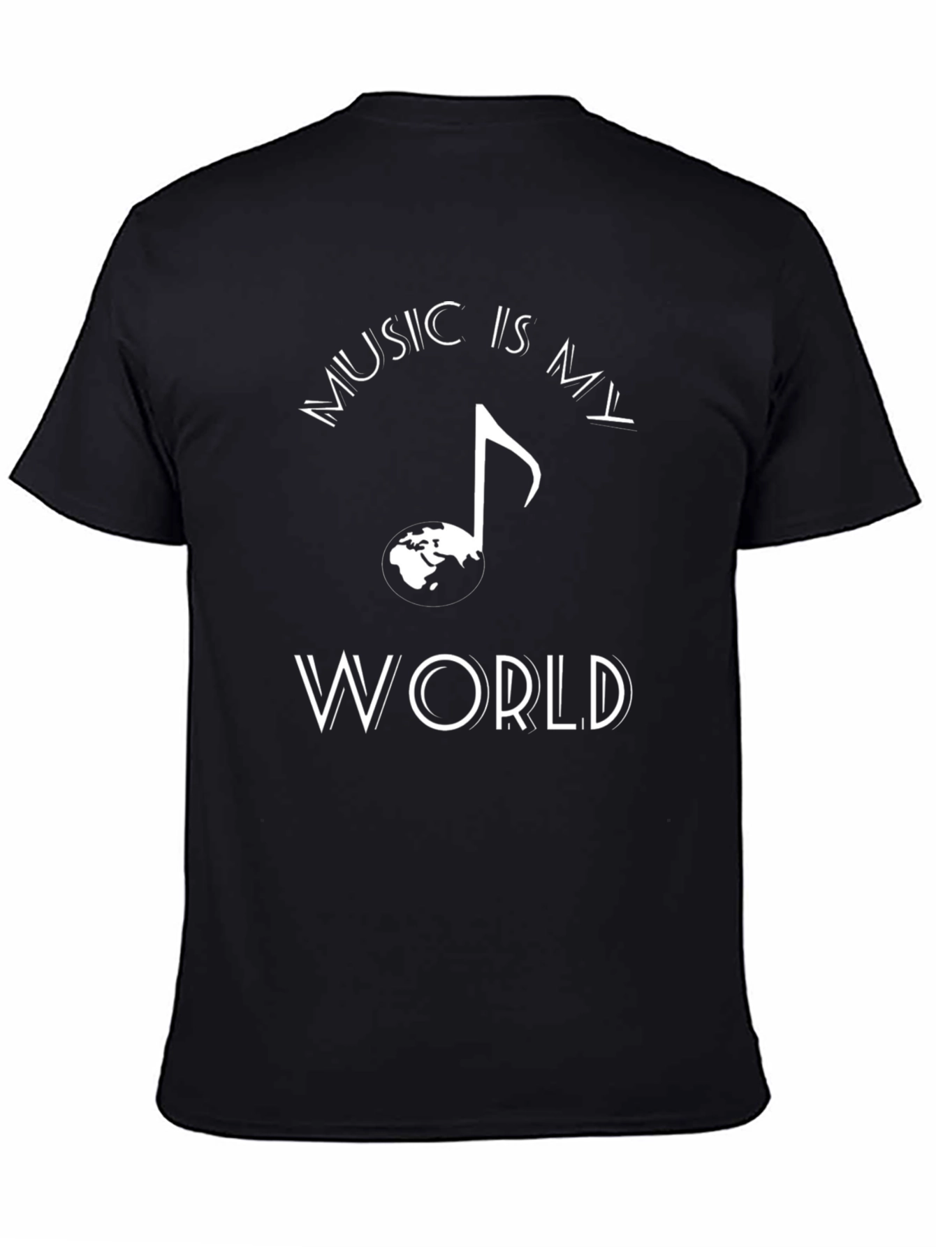 Music Is My World Graphic Tee - Black