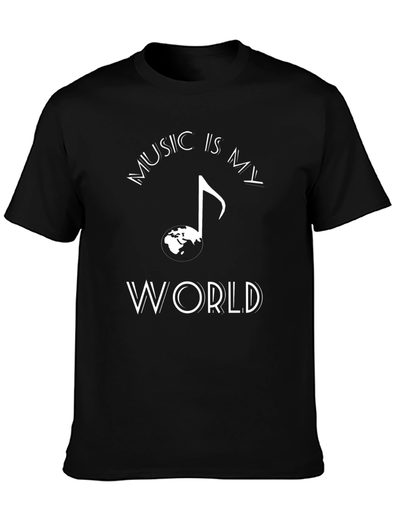 Music Is My World Graphic Tee - Black