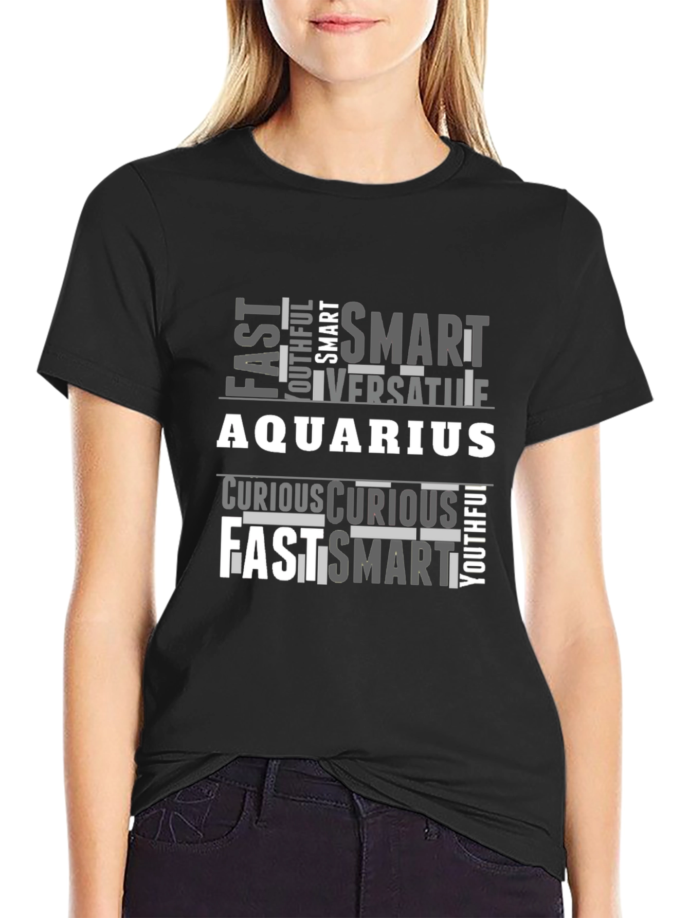 Aquarius Zodiac T-Shirt: Smart Fast Versatile Design