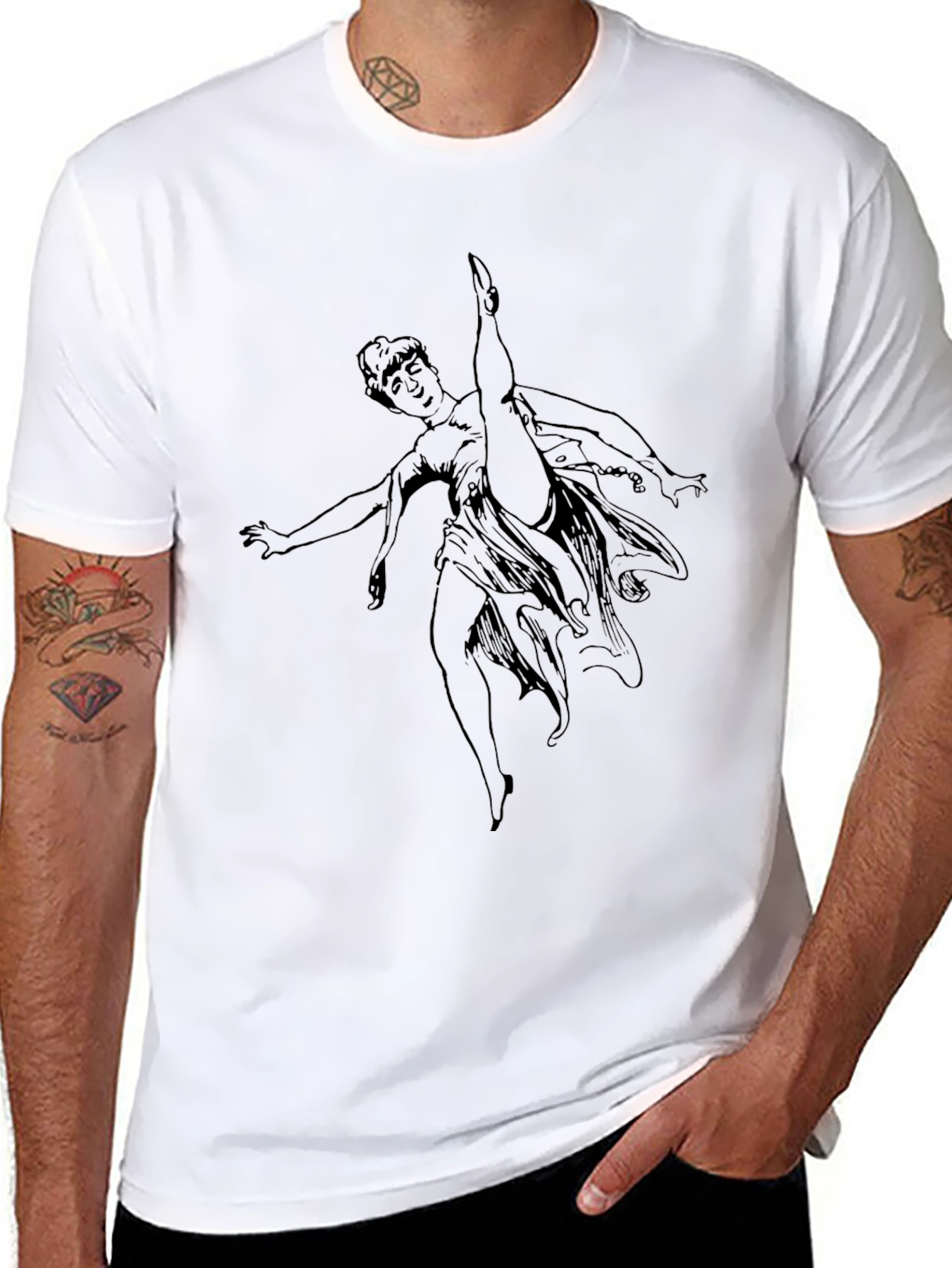 Elegant Dancer Black T-Shirt