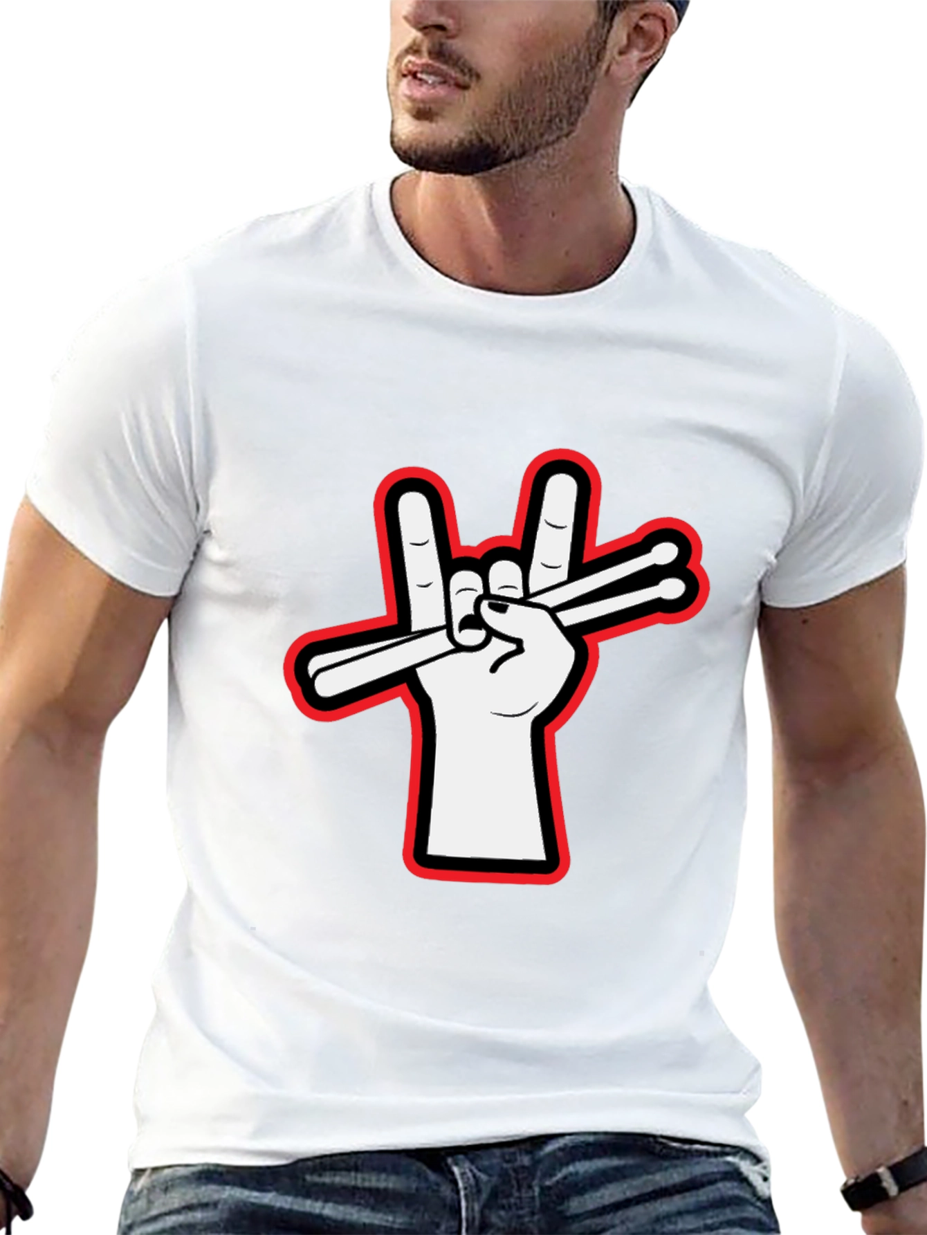 Rock Hand Drum Sticks T-Shirt