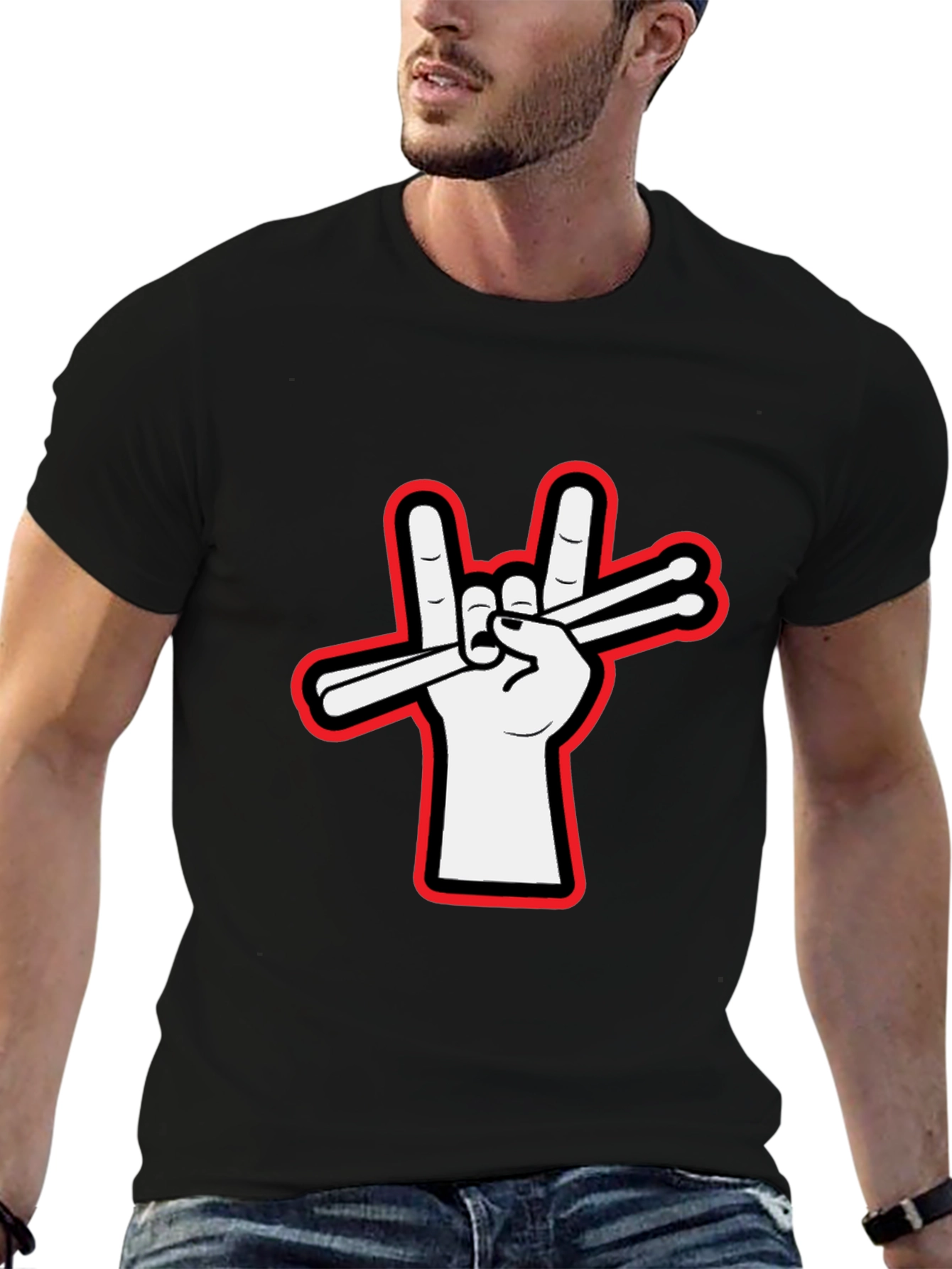 Rock Hand Drum Sticks T-Shirt