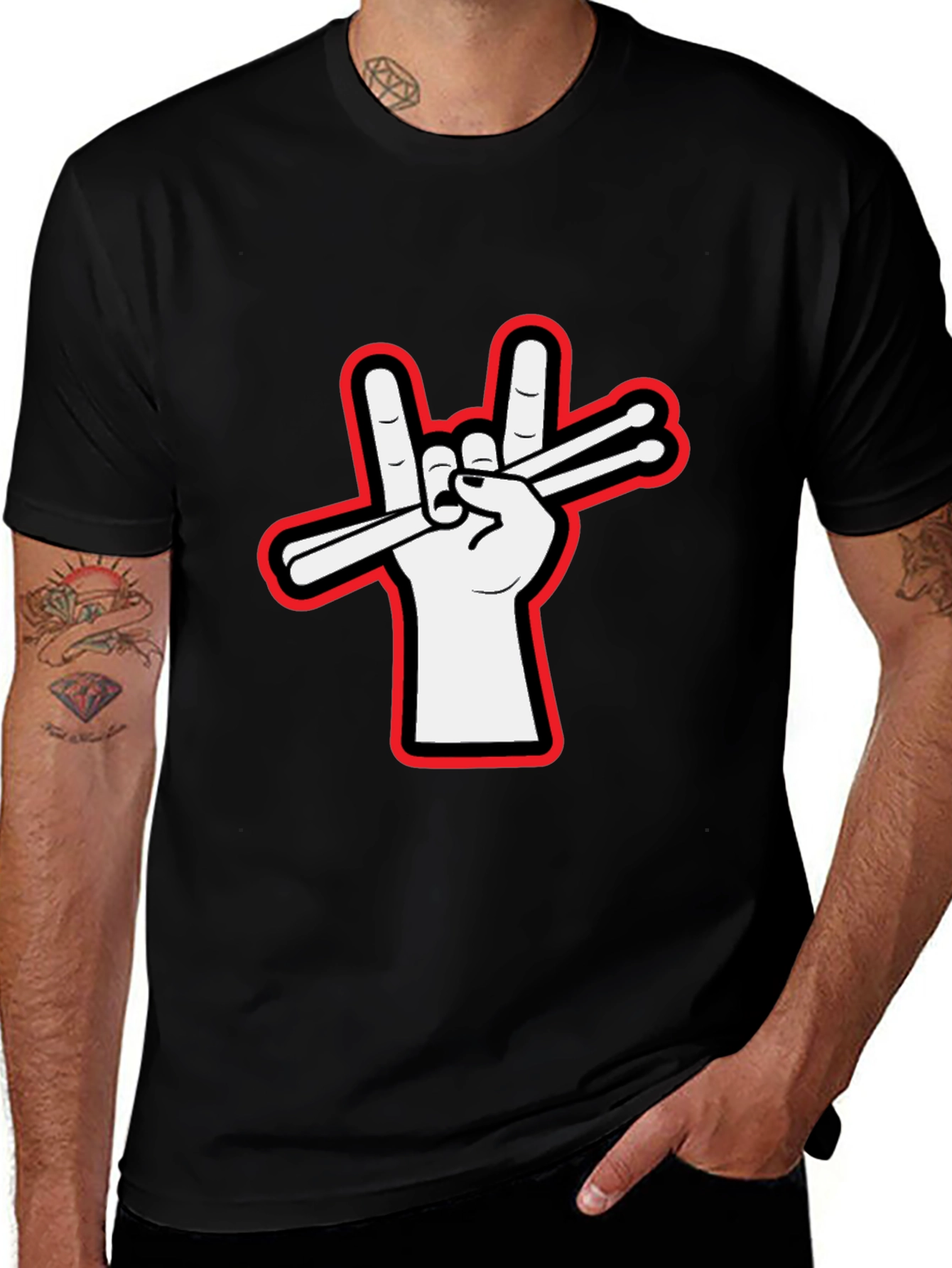 Rock Hand Drum Sticks T-Shirt