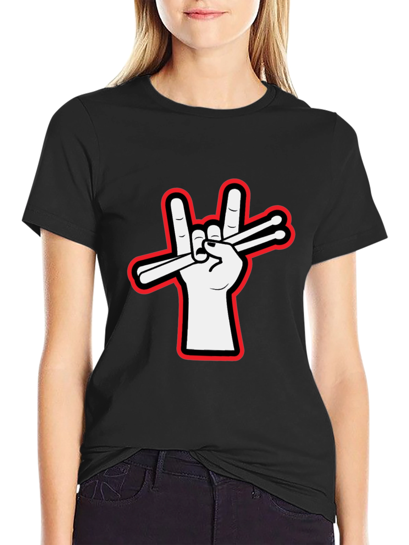 Rock Hand Drum Sticks T-Shirt