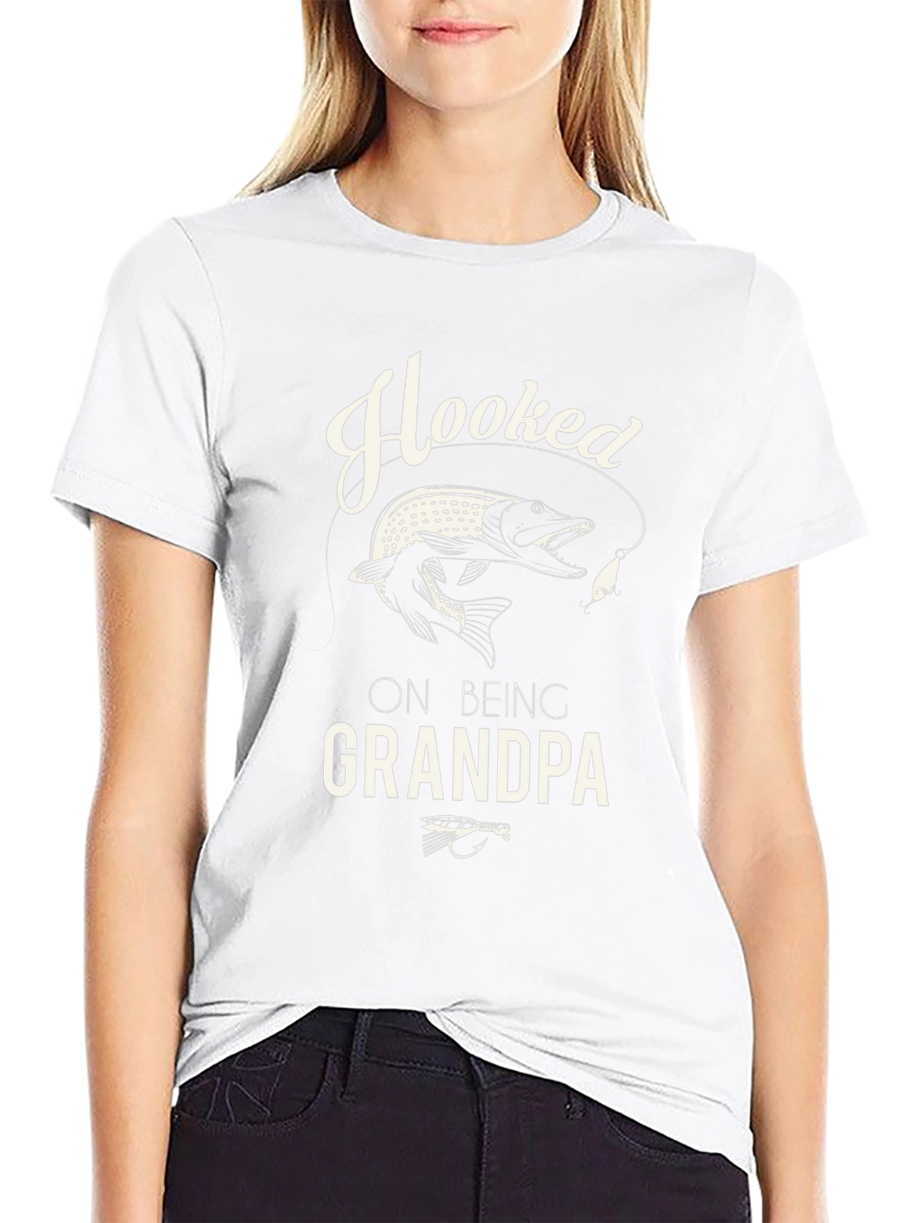Hooked On Being Grandpa Fishing T-Shirt