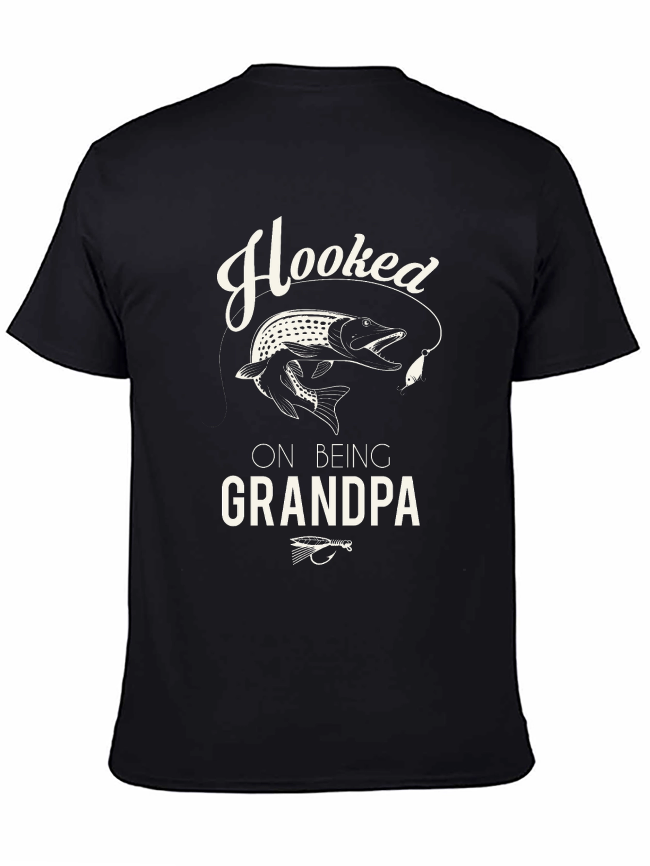 Hooked On Being Grandpa Fishing T-Shirt