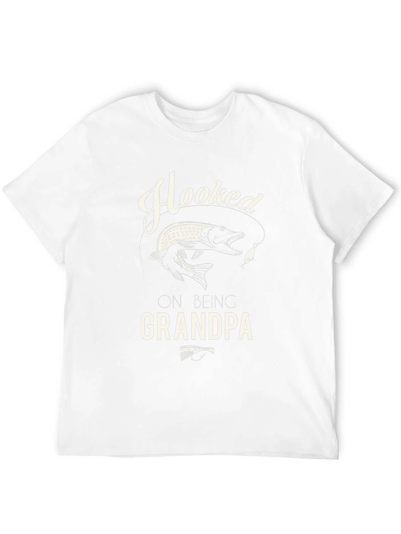 Hooked On Being Grandpa Fishing T-Shirt