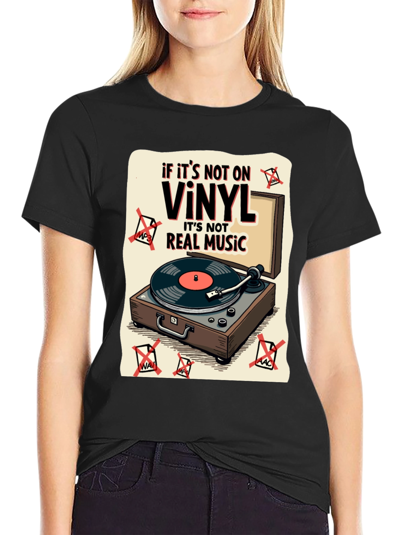 Vinyl Music T-Shirt - If Its Not On Vinyl...