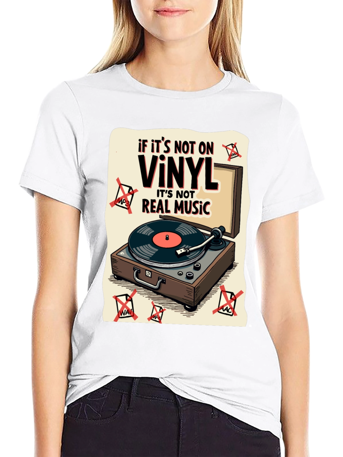 Vinyl Music T-Shirt - If Its Not On Vinyl...
