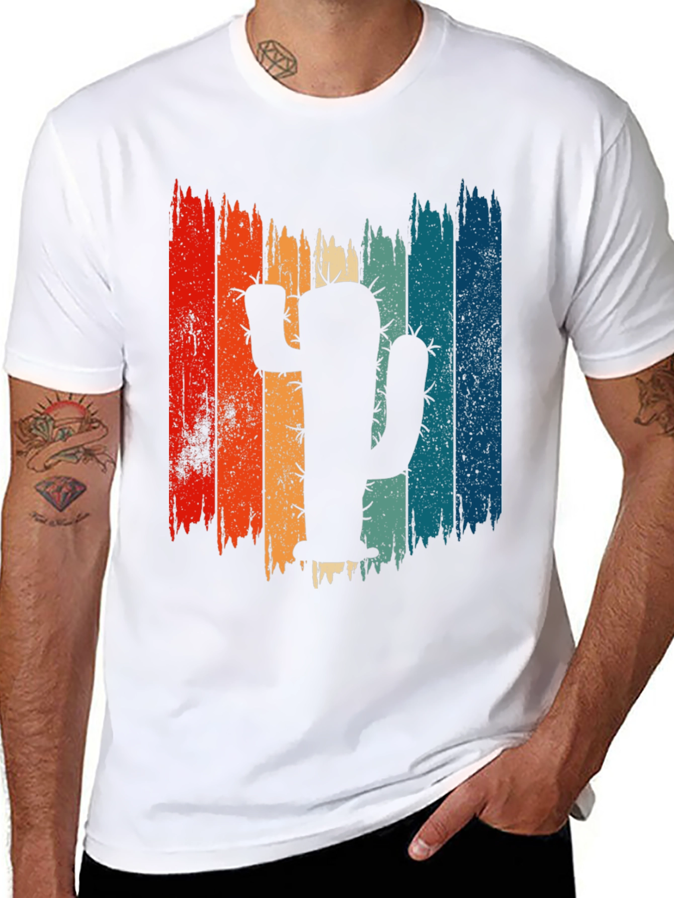 Retro Cactus Graphic Tee - Desert Vibes