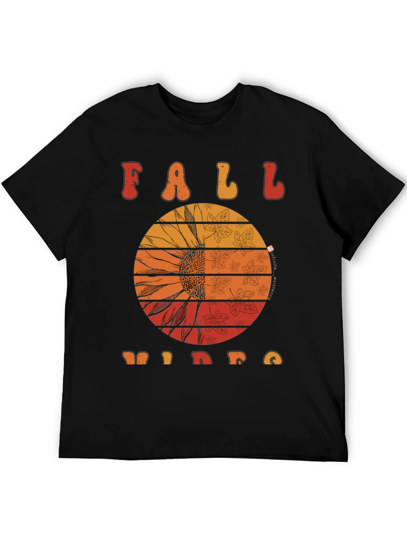 Fall Vibes Graphic Tee - Sunflower Autumn Shirt