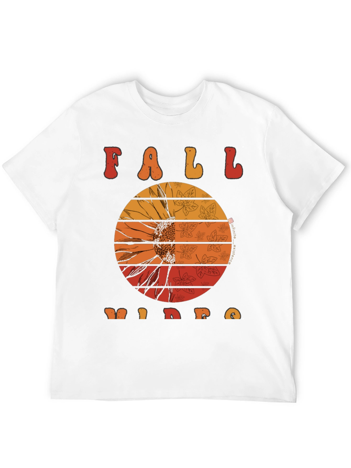 Fall Vibes Graphic Tee - Sunflower Autumn Shirt