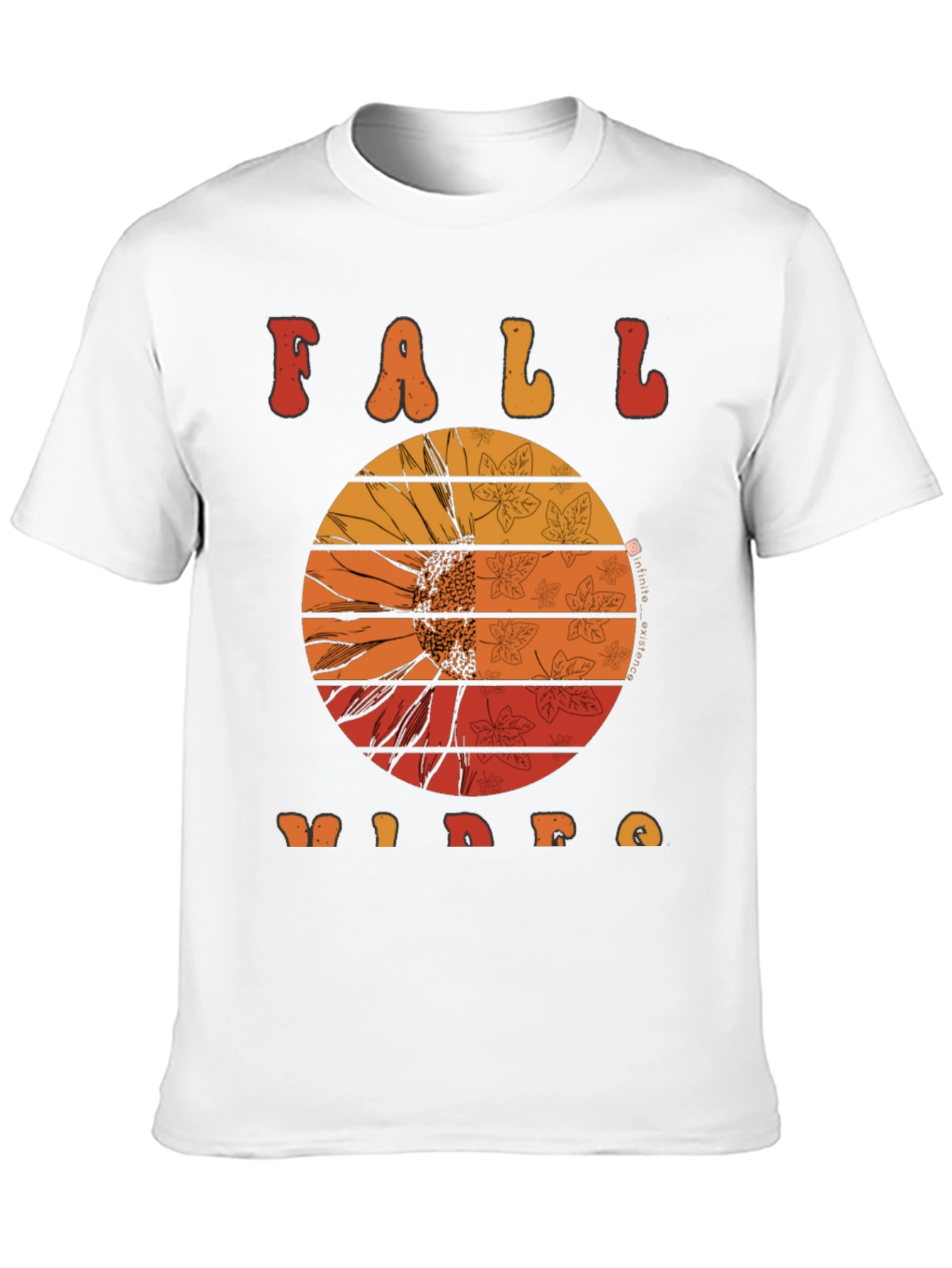 Fall Vibes Graphic Tee - Sunflower Autumn Shirt