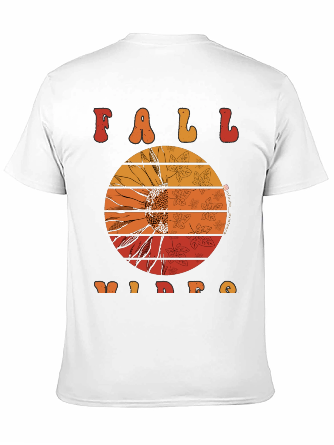 Fall Vibes Graphic Tee - Sunflower Autumn Shirt