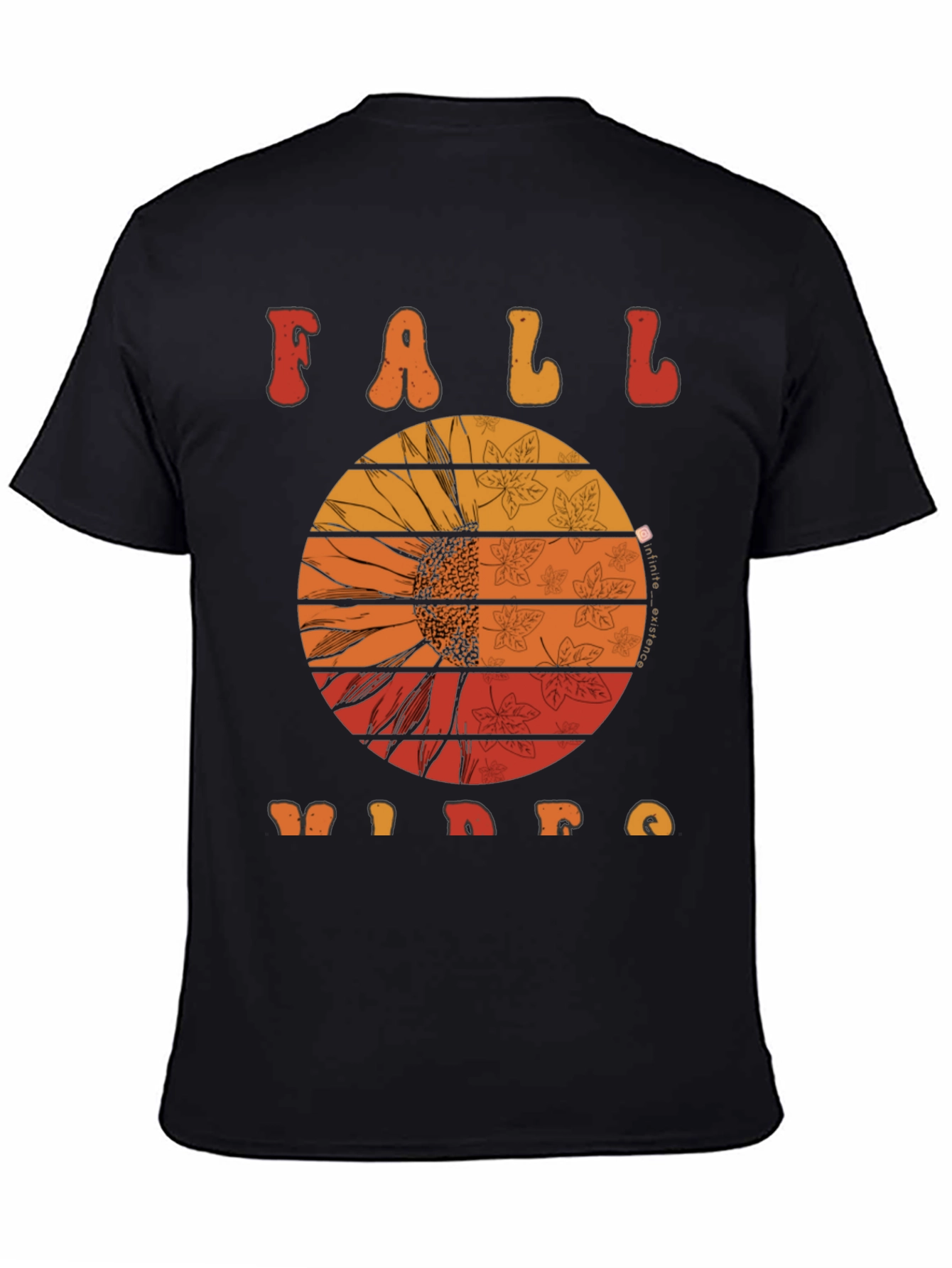 Fall Vibes Graphic Tee - Sunflower Autumn Shirt