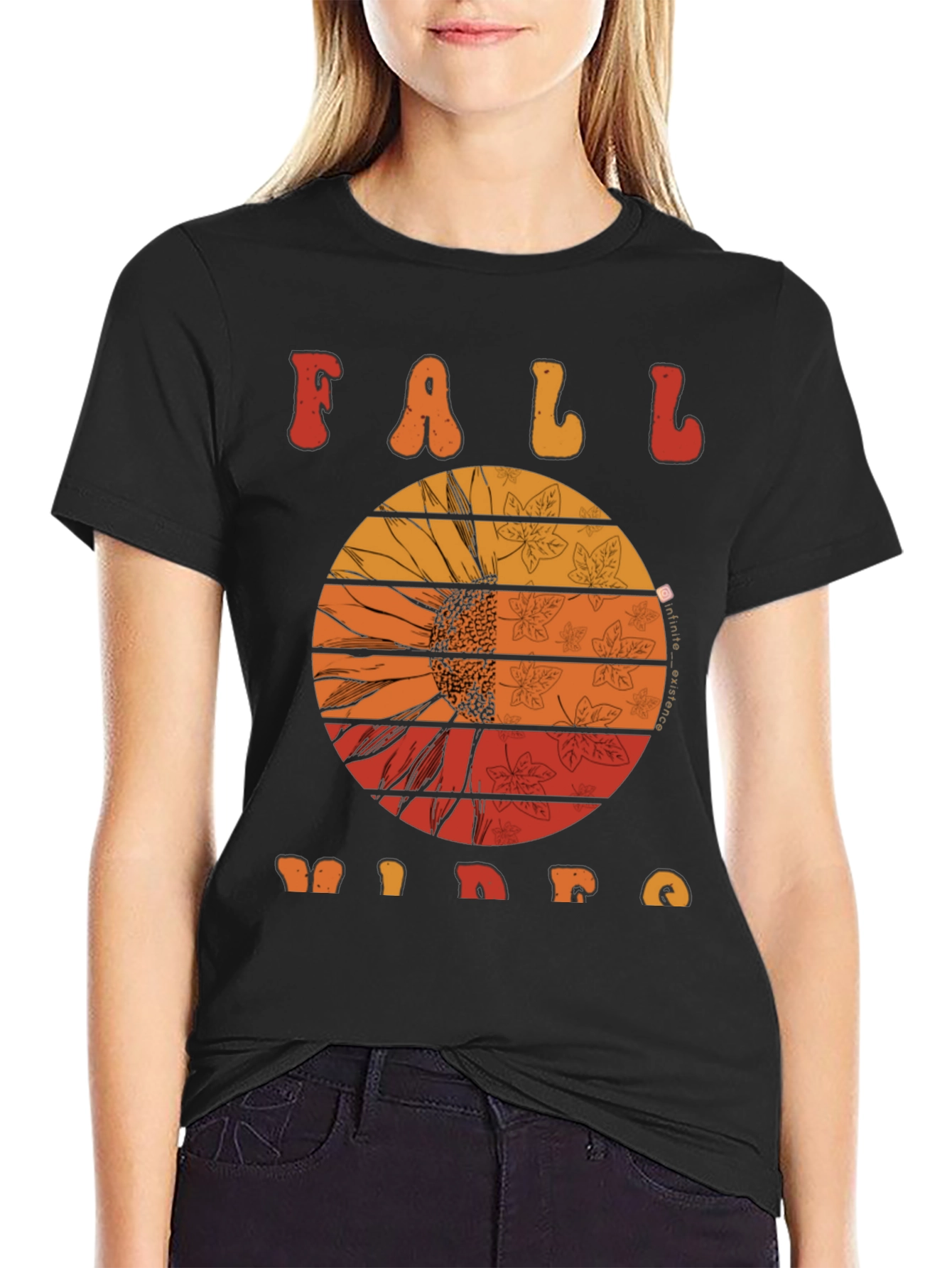 Fall Vibes Graphic Tee - Sunflower Autumn Shirt