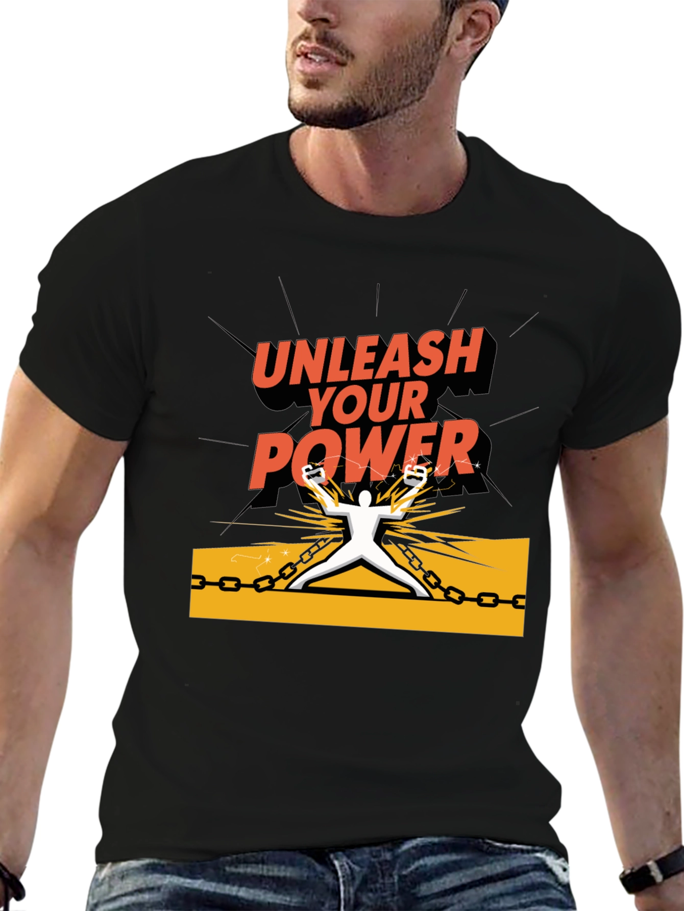 Unleash Your Power Graphic Tee - Black