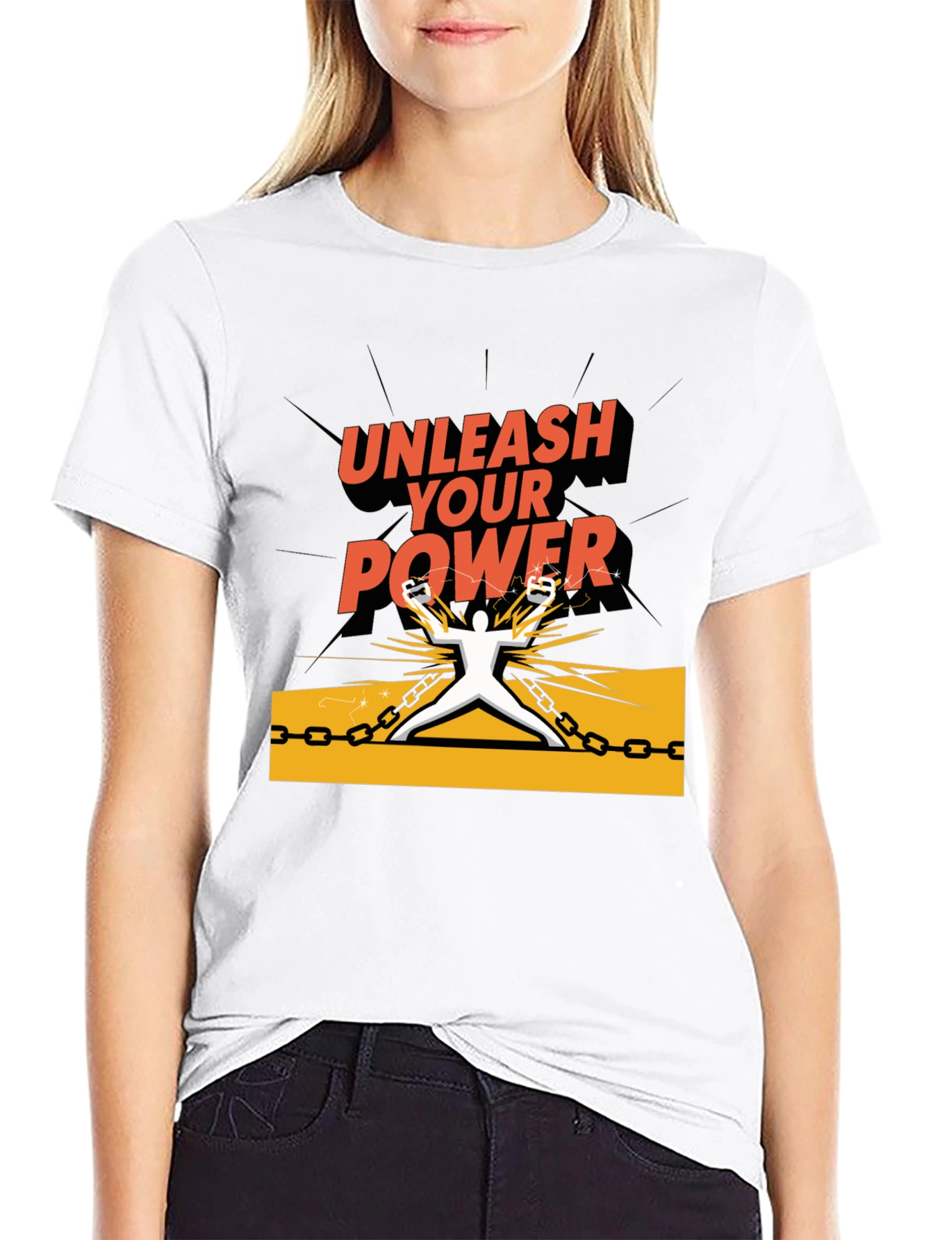Unleash Your Power Graphic Tee - Black