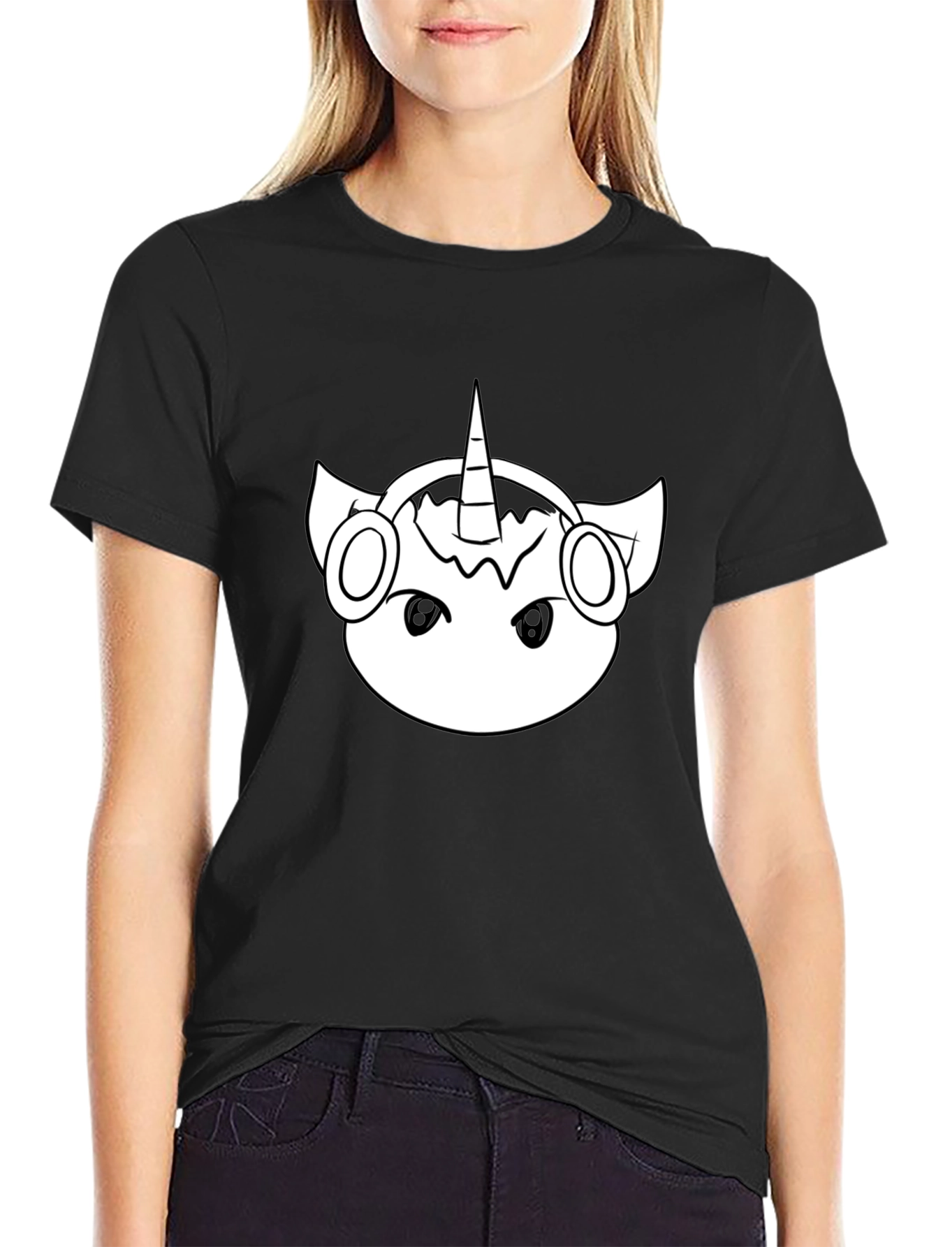 Unicorn DJ Black T-Shirt