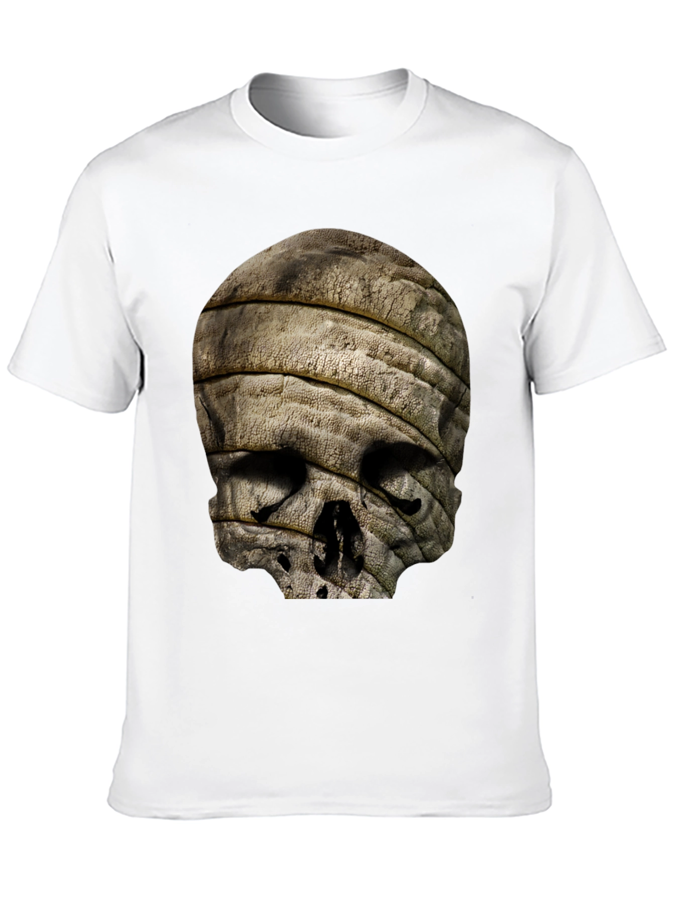 Skull Mummy Graphic Tee - Unique Bandage Design