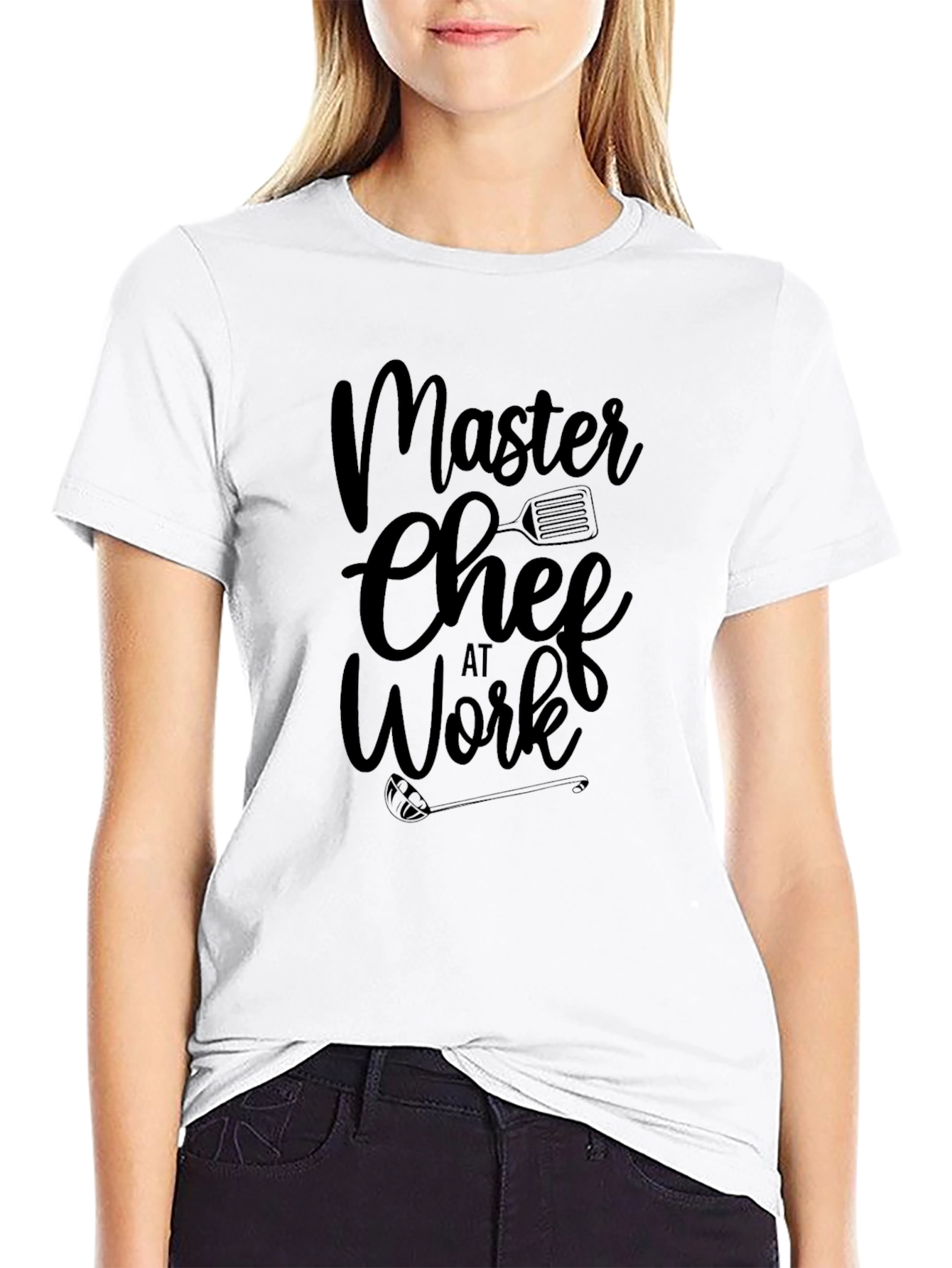 Master Chef at Work Black Graphic T-Shirt