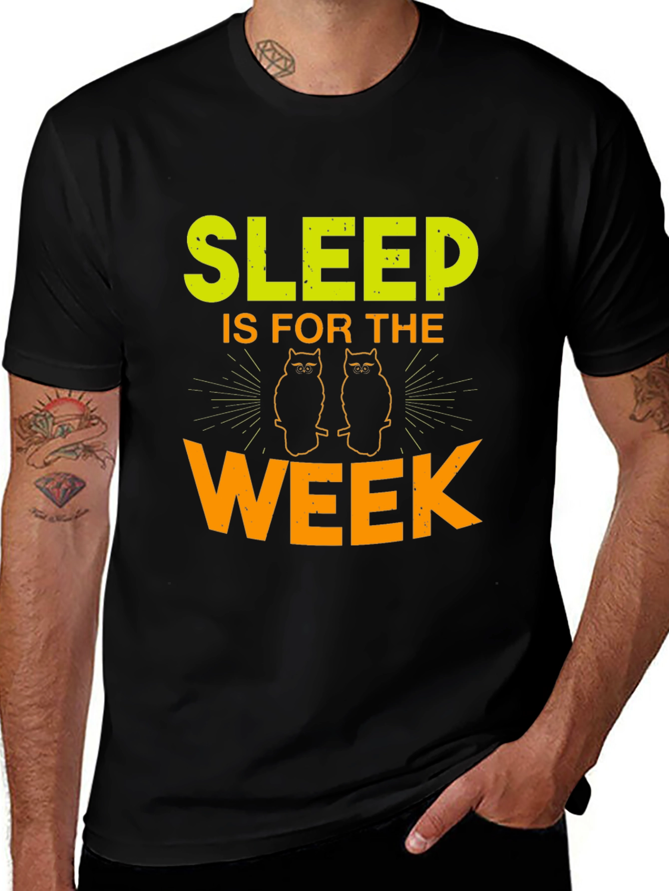 Sleep Is for the Week T-Shirt Owl Graphic