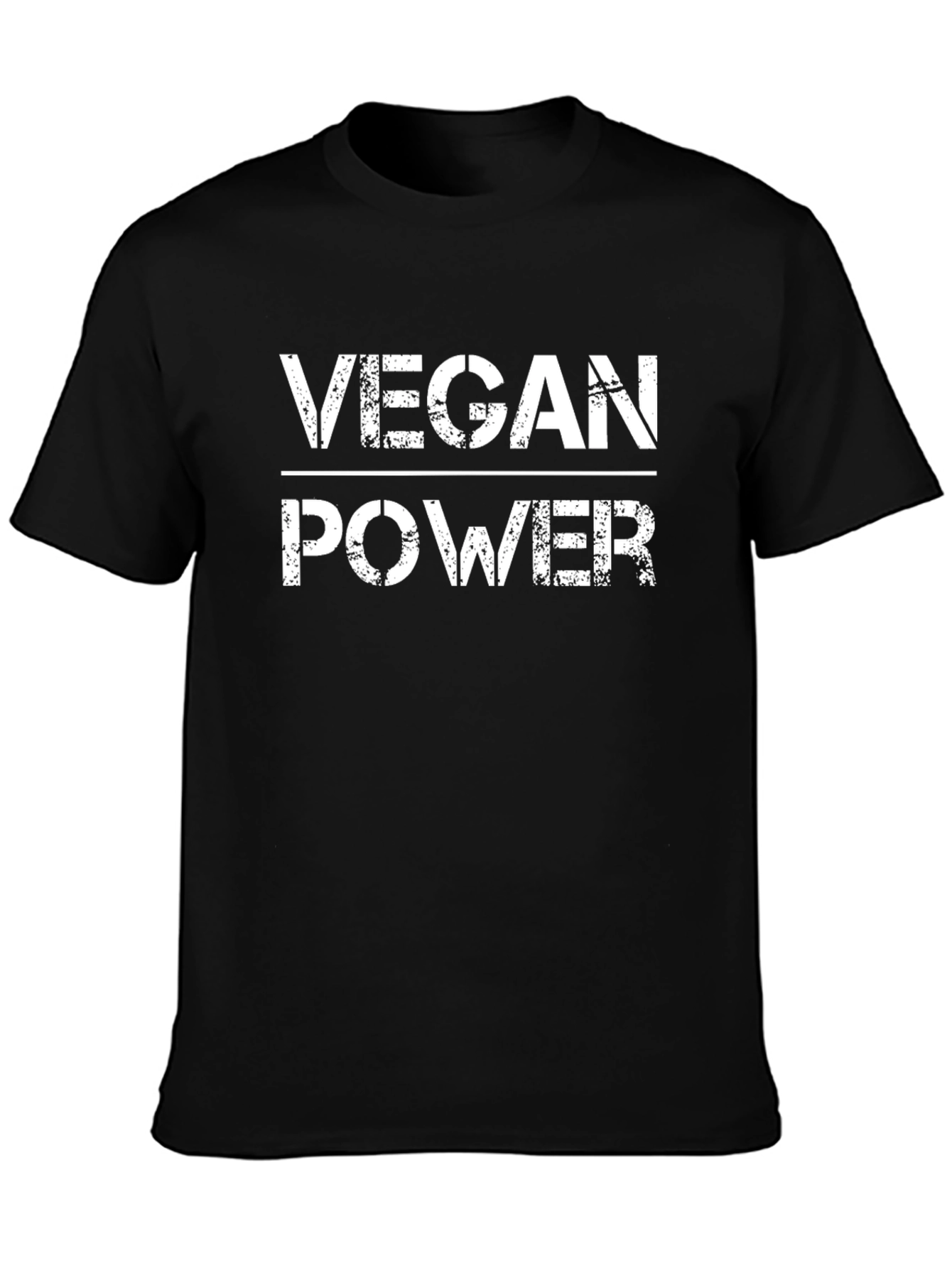 Vegan Power T-Shirt - Black Cotton Tee
