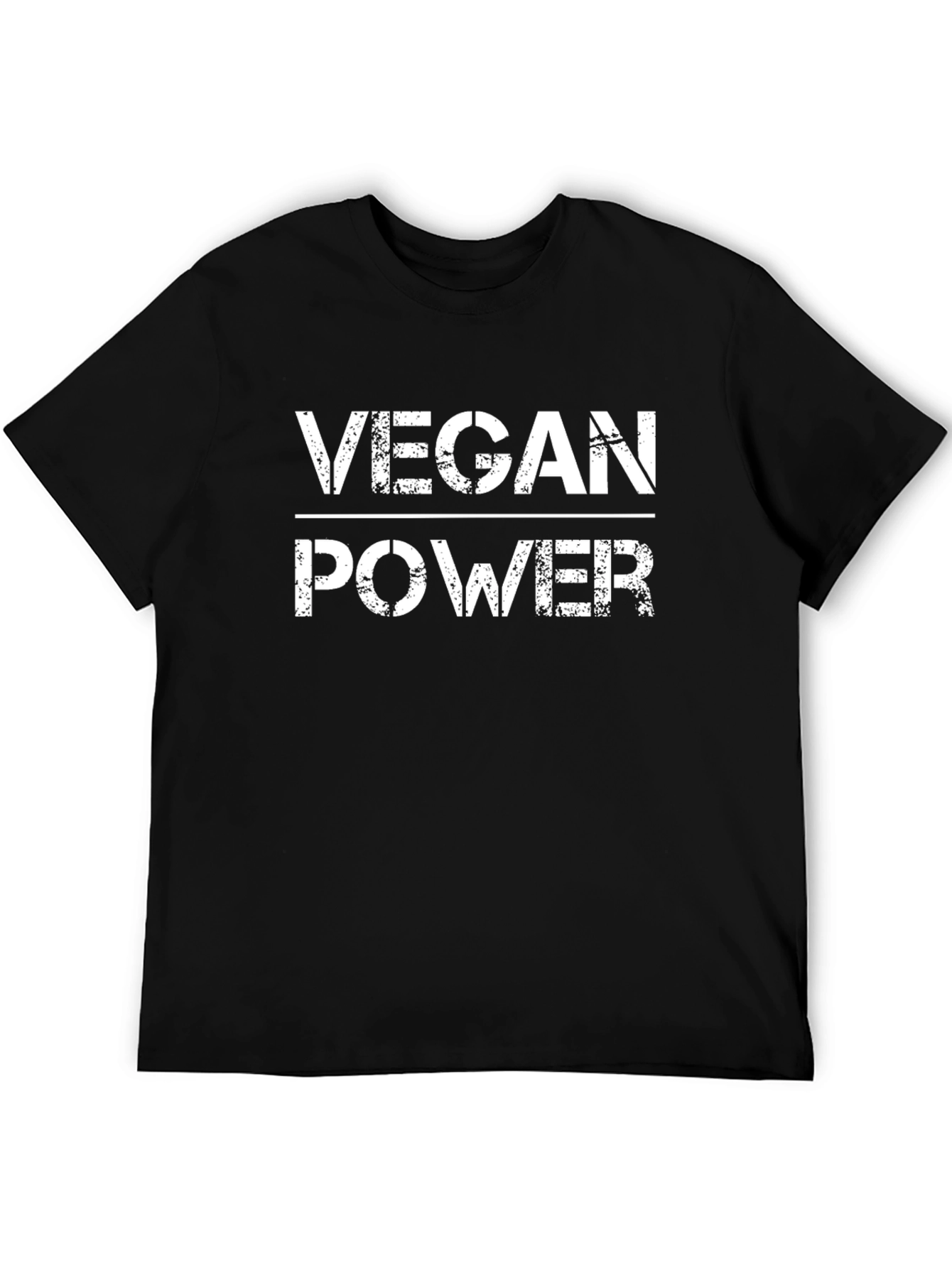 Vegan Power T-Shirt - Black Cotton Tee