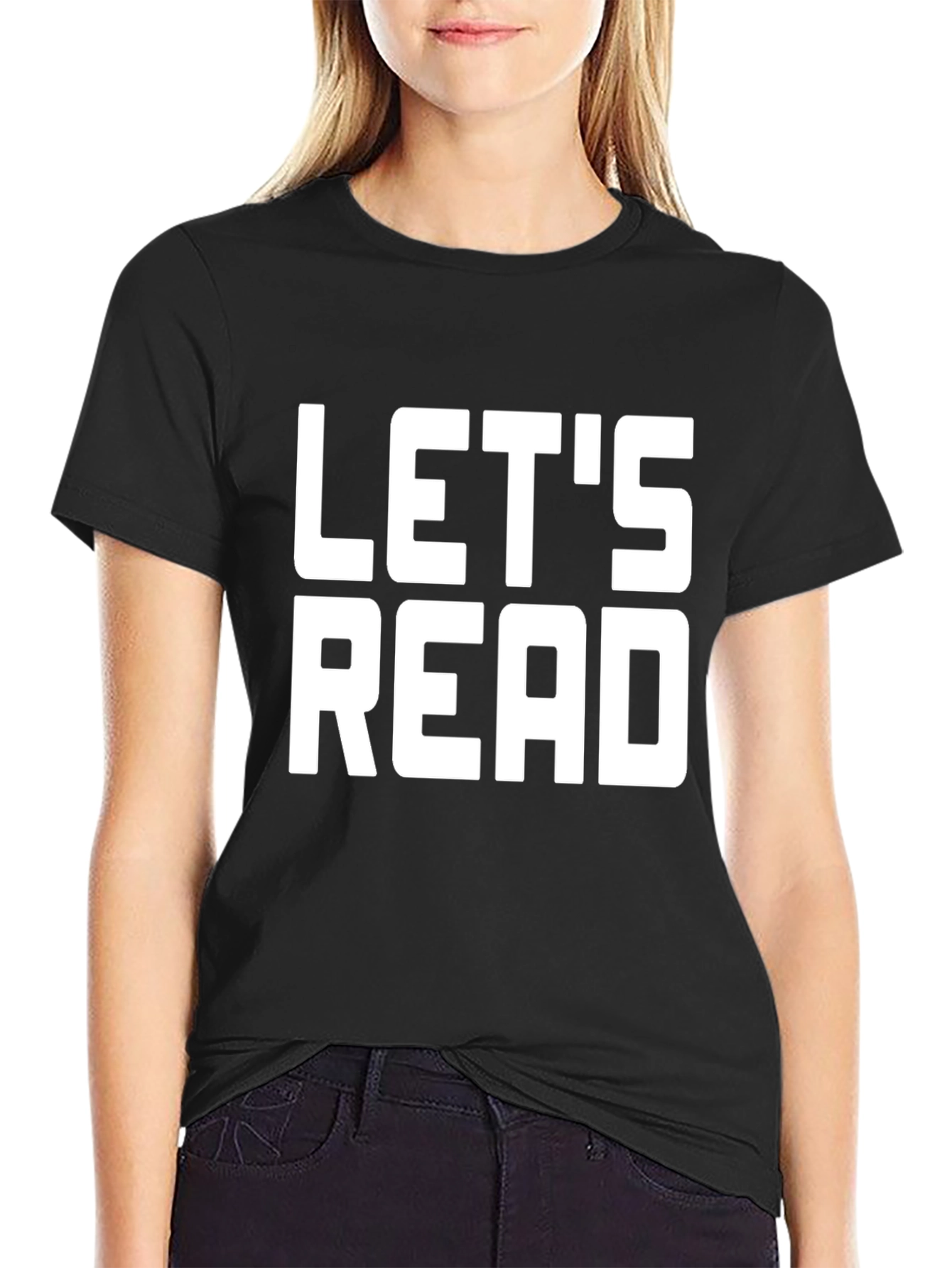 Lets Read Black T-Shirt