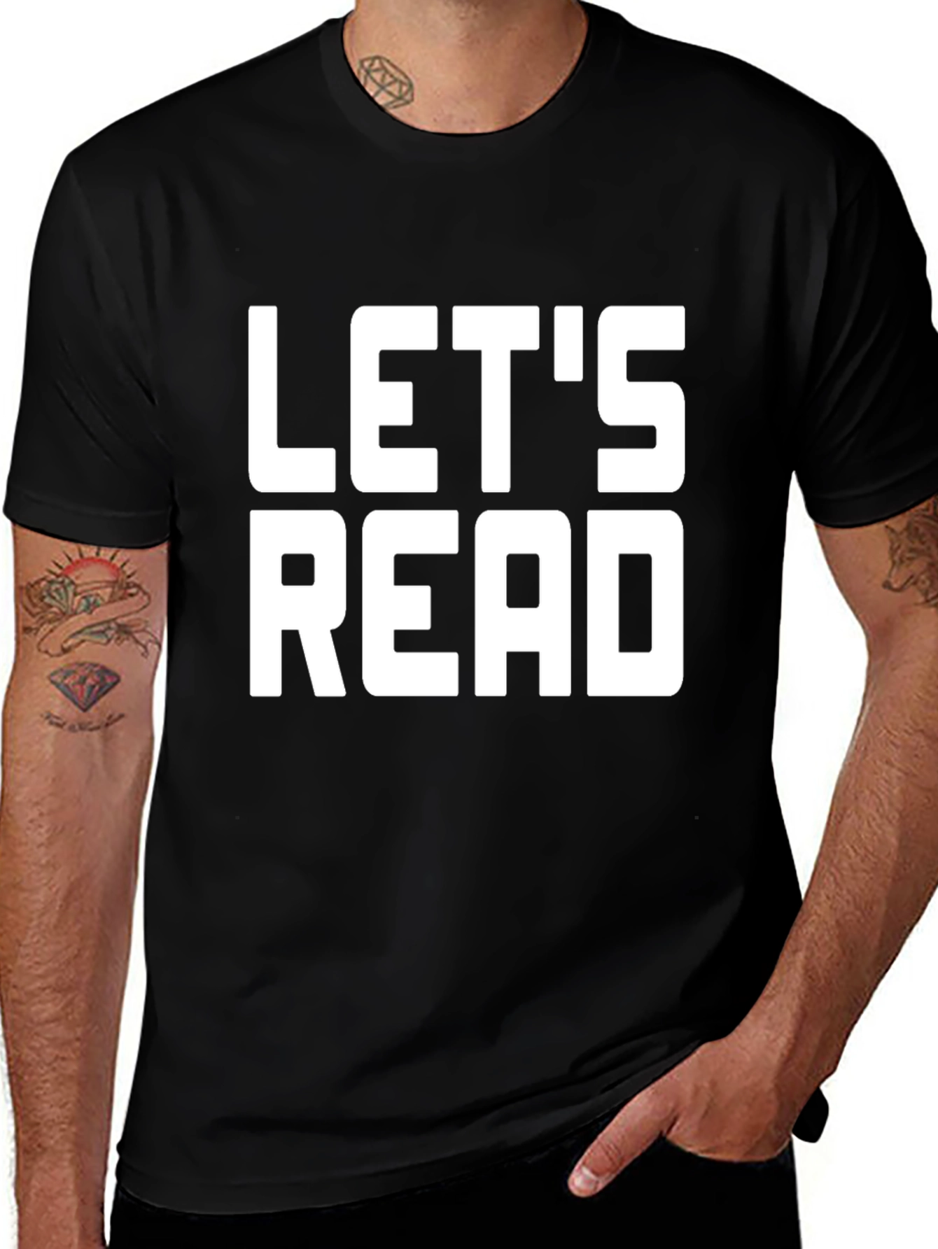Lets Read Black T-Shirt