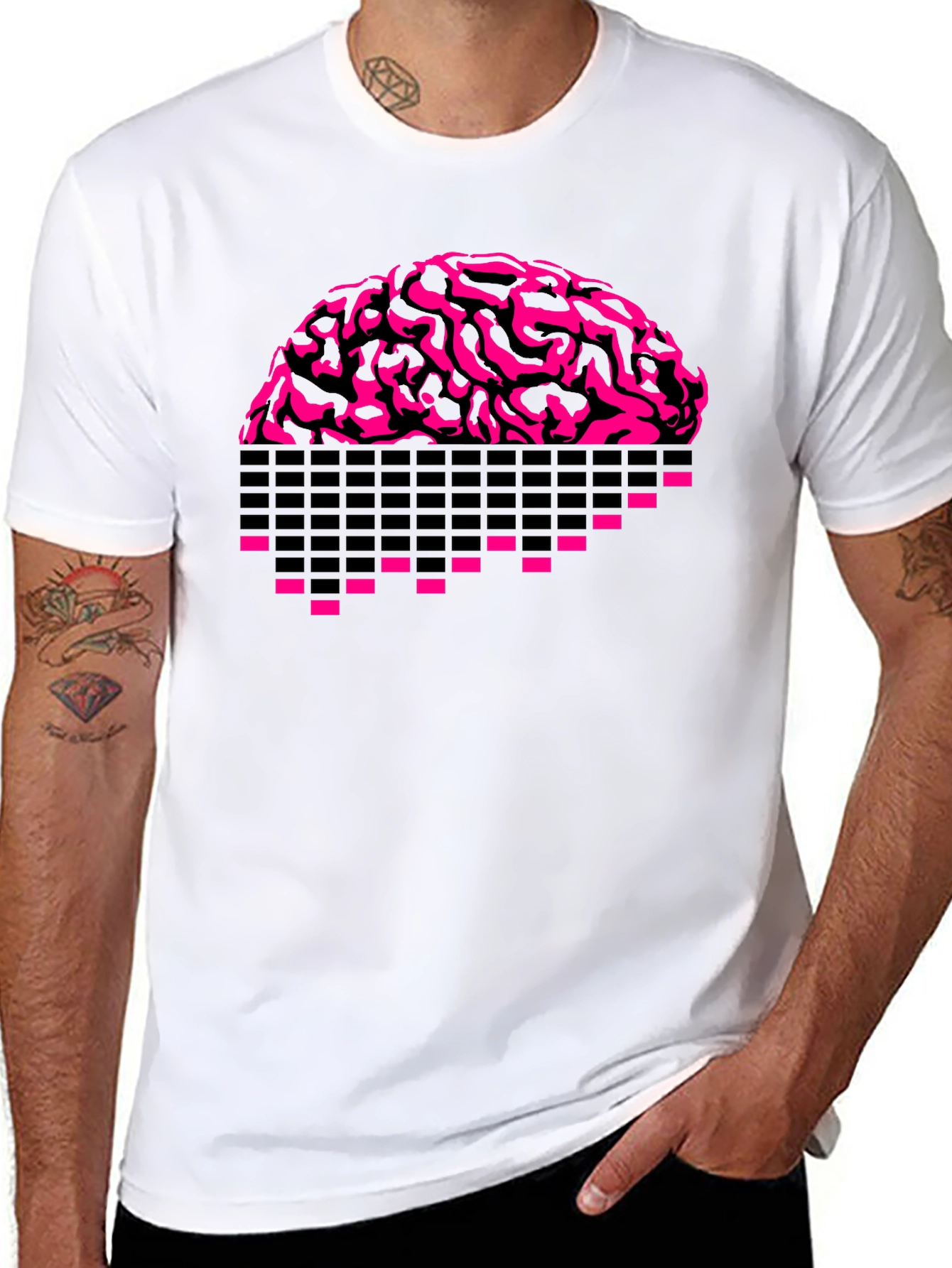 Pixel Brain Black T-Shirt