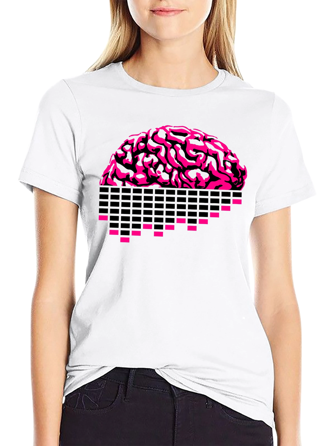 Pixel Brain Black T-Shirt