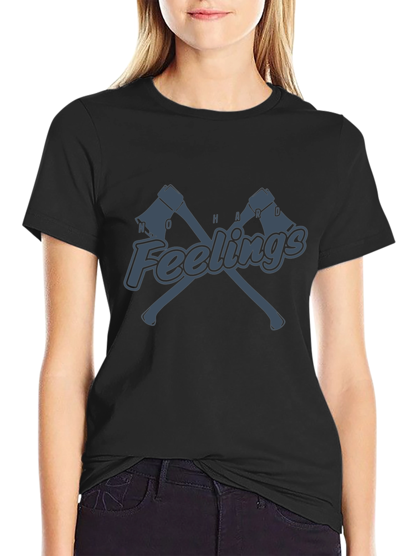 No Hard Feelings Axe T-Shirt - Black