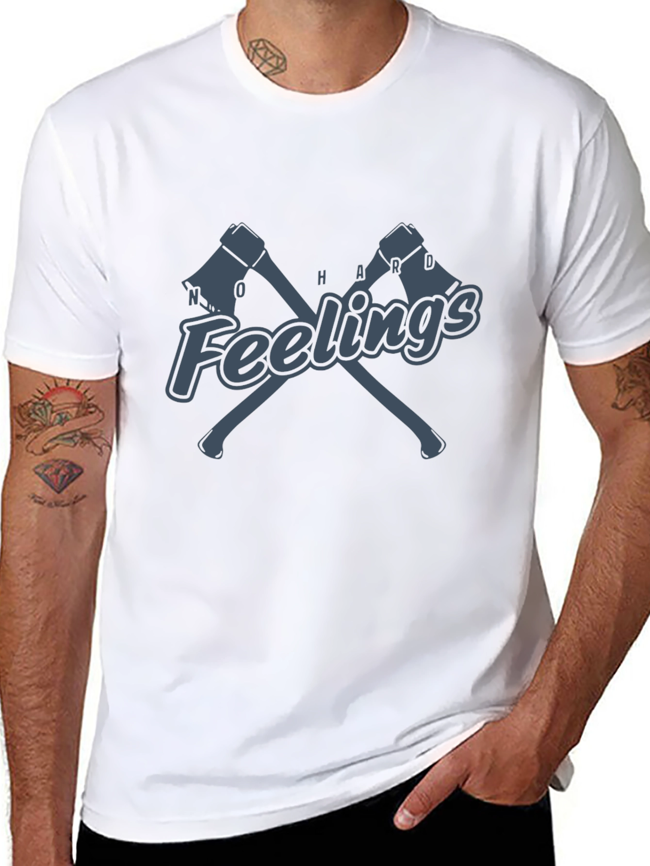 No Hard Feelings Axe T-Shirt - Black