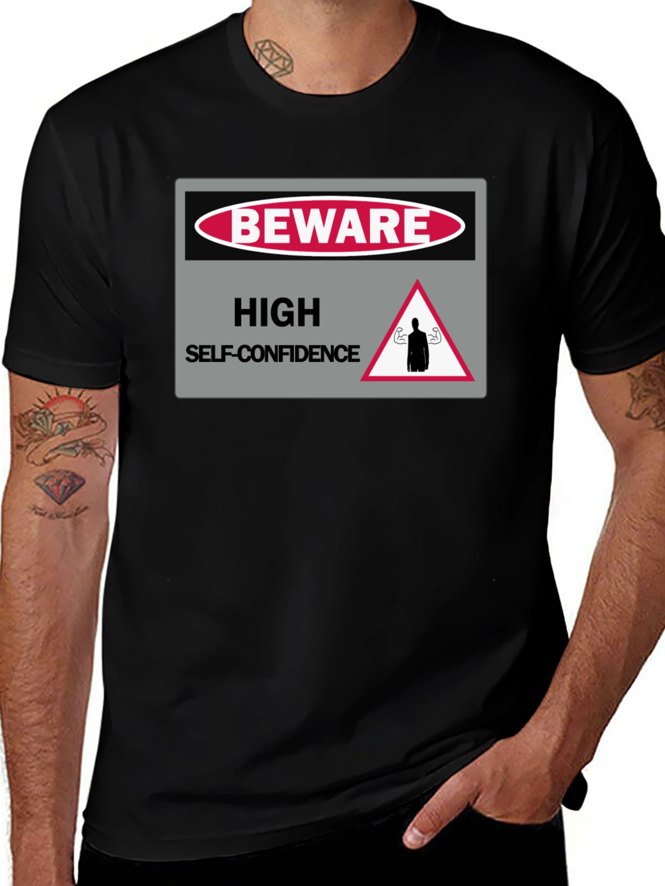 Beware High Self-Confidence Graphic T-Shirt