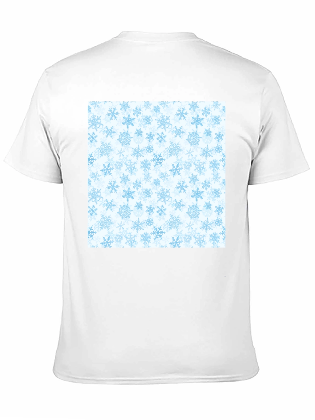 Snowflake Pattern Black T-Shirt