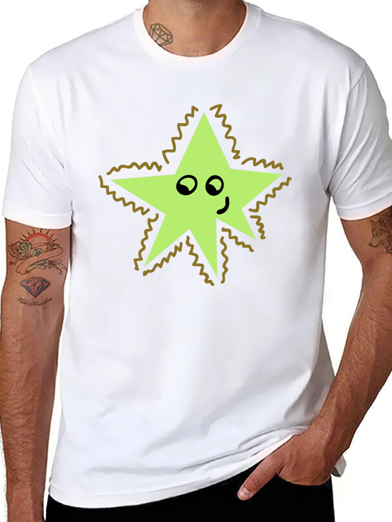 Star Character Black T-Shirt