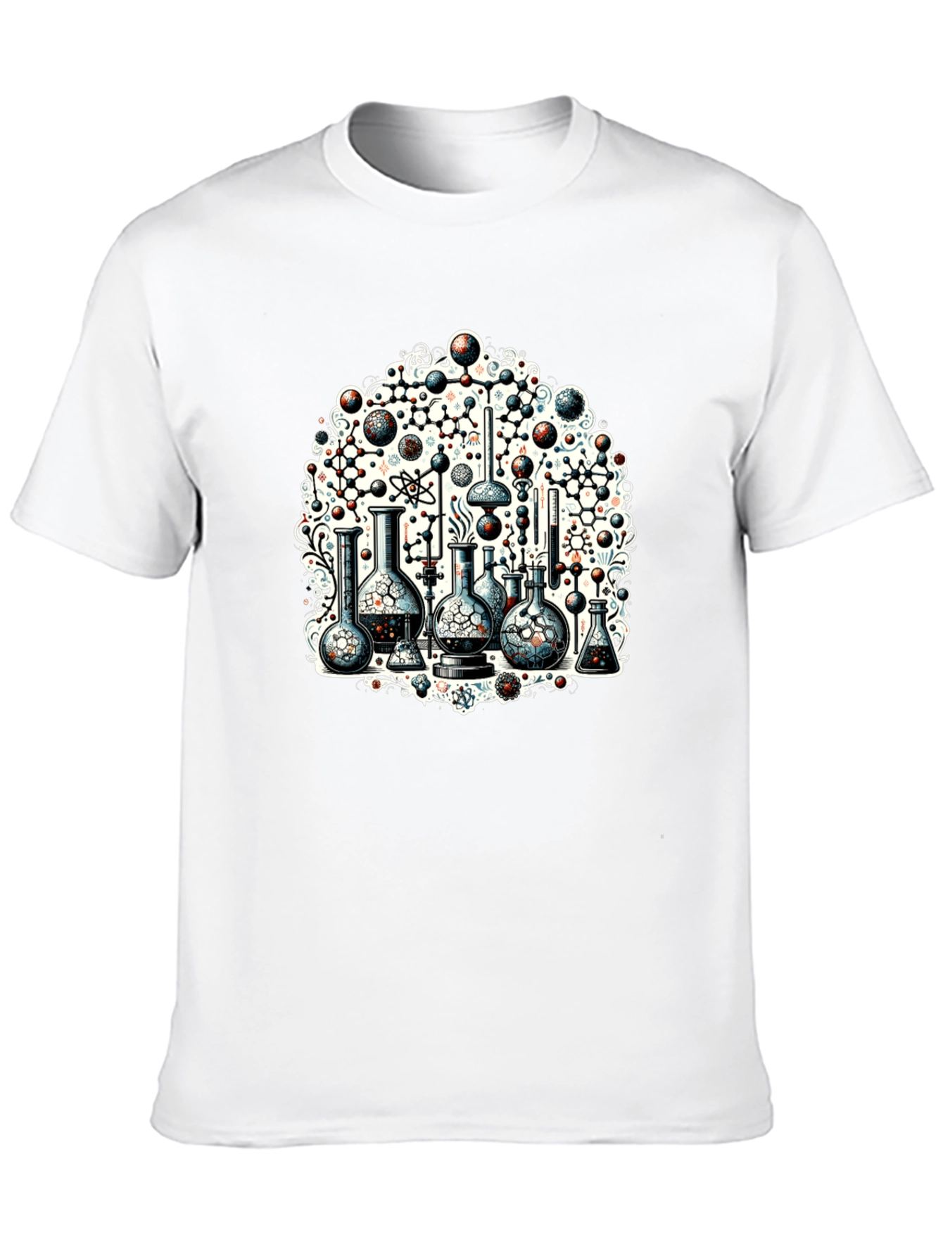 Science Chemistry Print Black T-Shirt