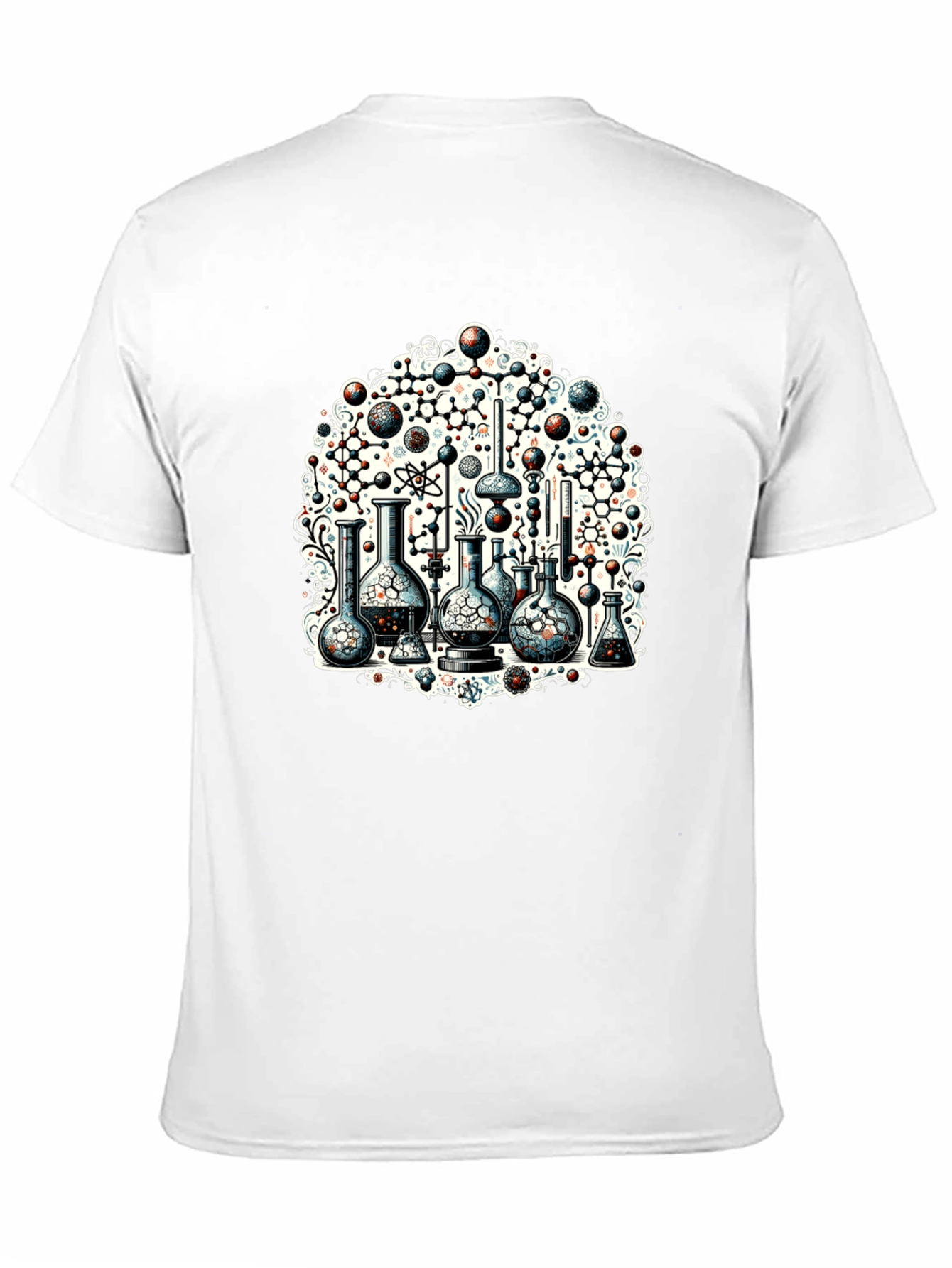 Science Chemistry Print Black T-Shirt