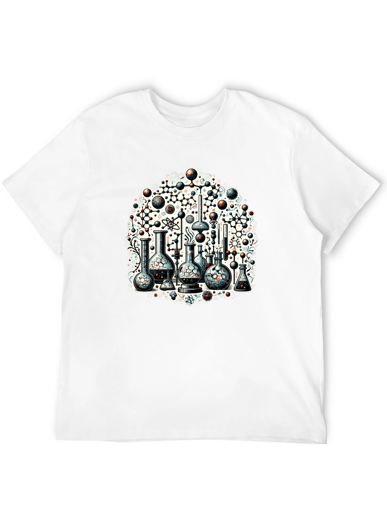 Science Chemistry Print Black T-Shirt