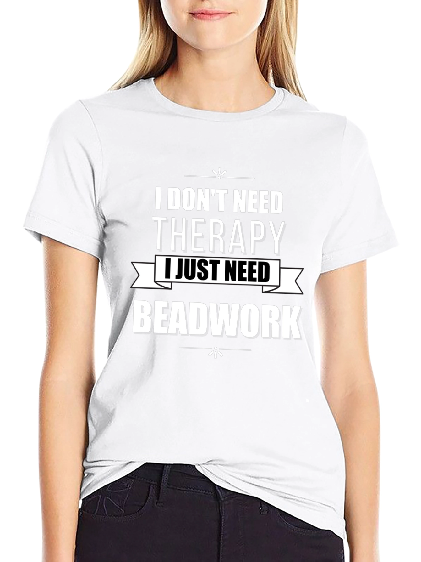 Beadwork Therapy T-Shirt - Funny Crafting Hobby Tee