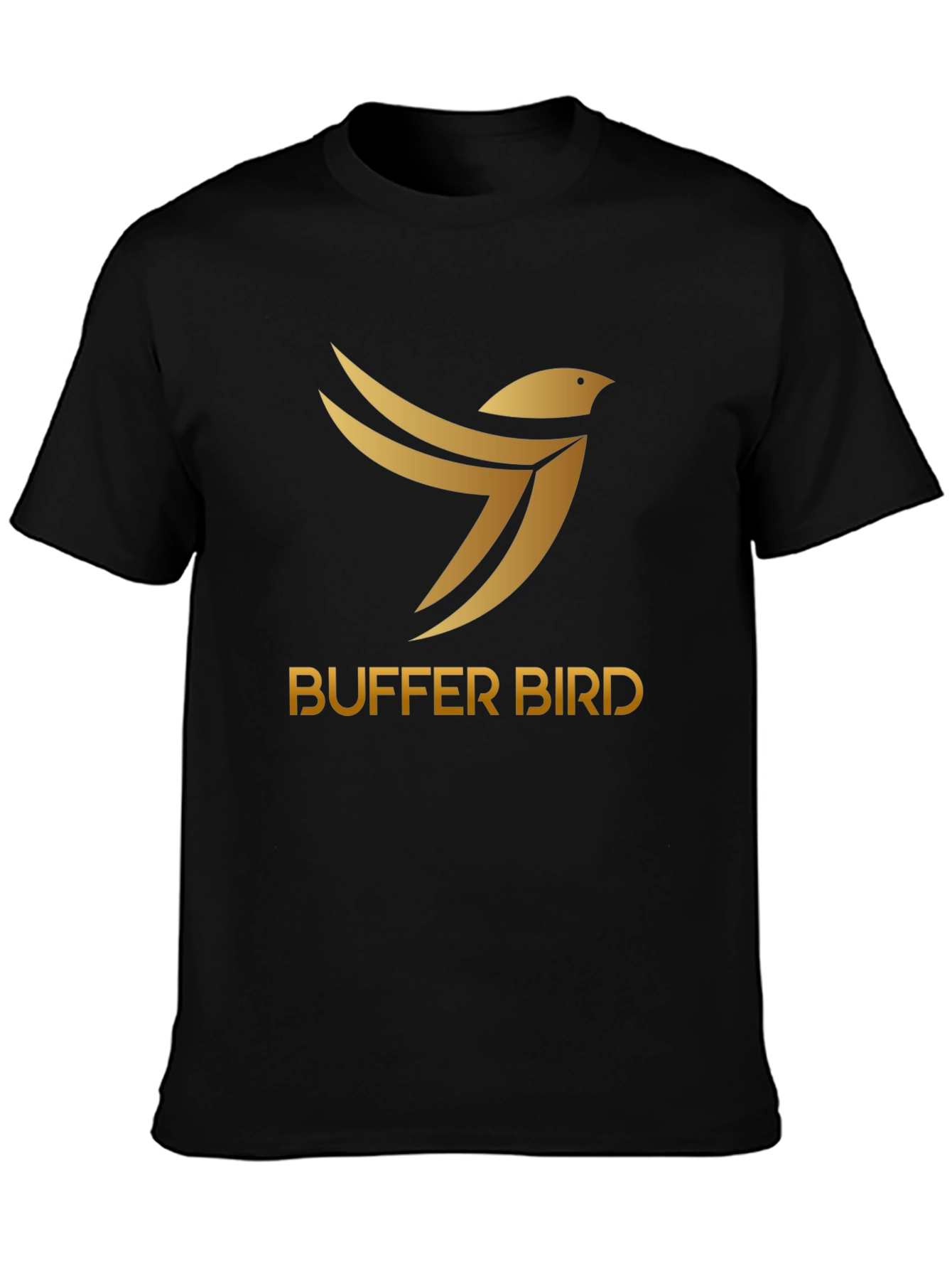 Buffer Bird Graphic Tee - Stylish Black T-Shirt