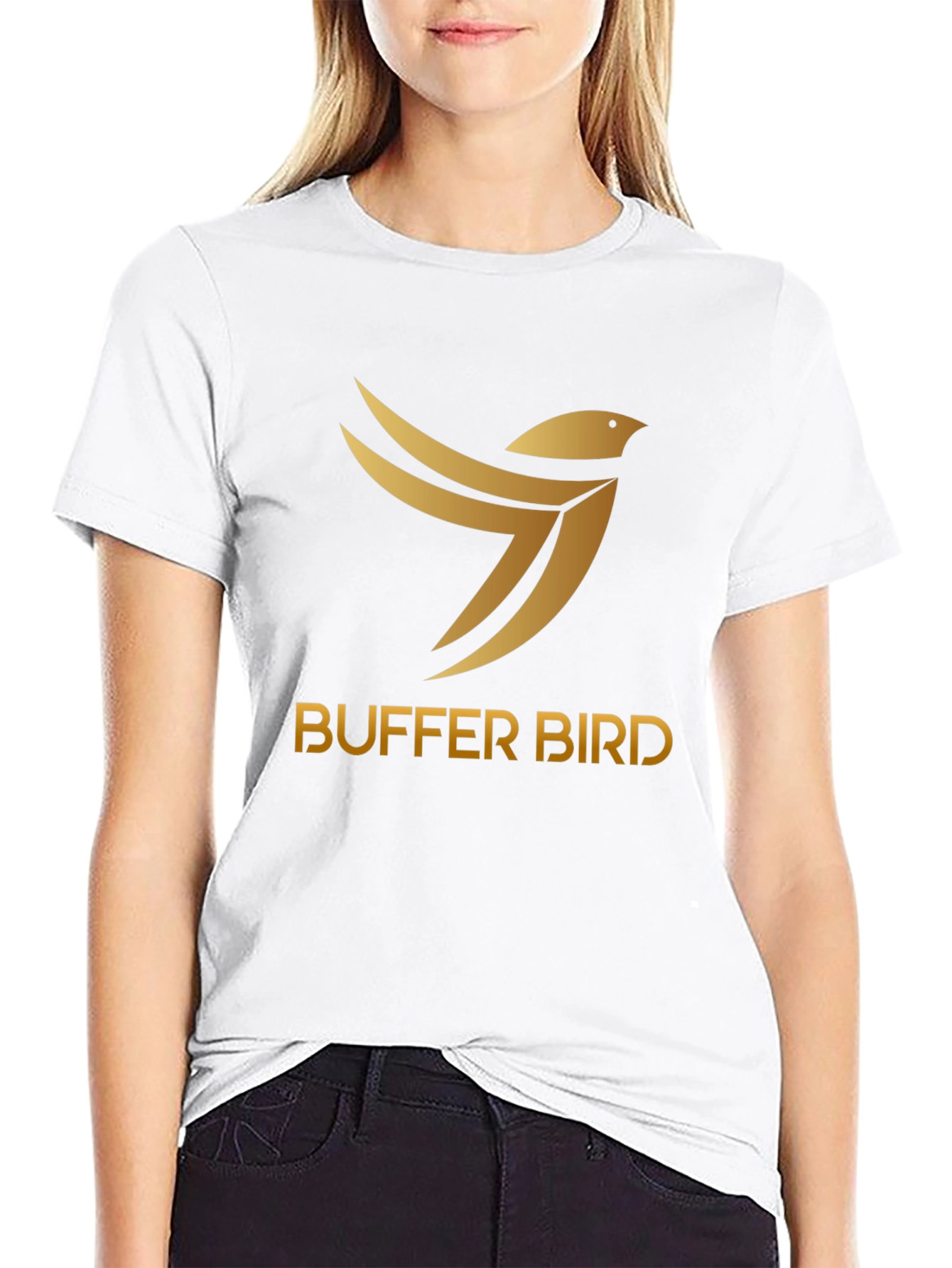 Buffer Bird Graphic Tee - Stylish Black T-Shirt